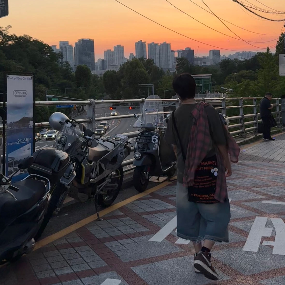 Our Legacy Borrowed Shirt Big Lumbercheck Print, Nike Air Force 1 Mid '07 QS Chocolate 착용 스타일 - 1