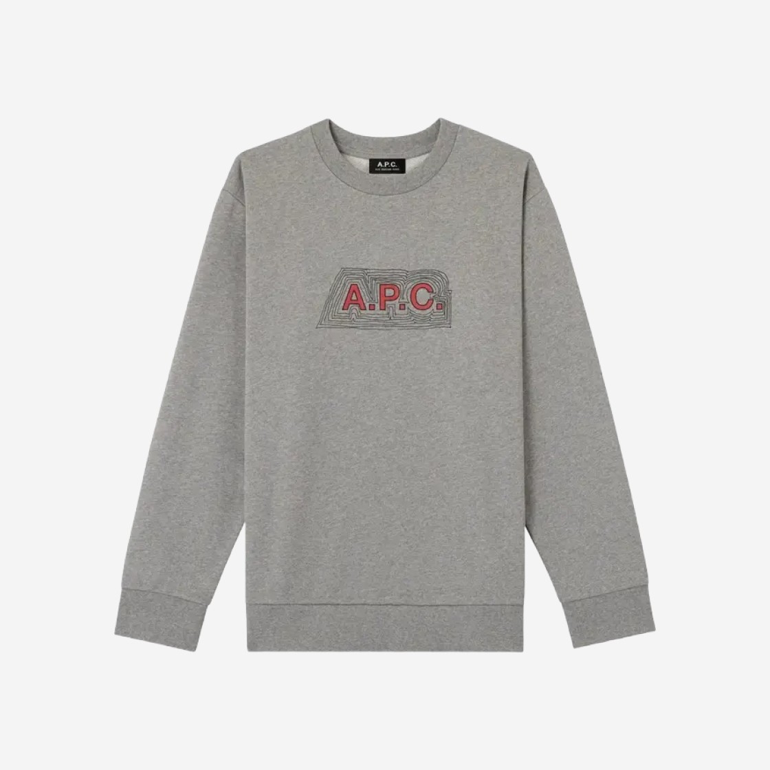 A.P.C. James Logo Crew Sweat Heather Grey 상세 이미지 1