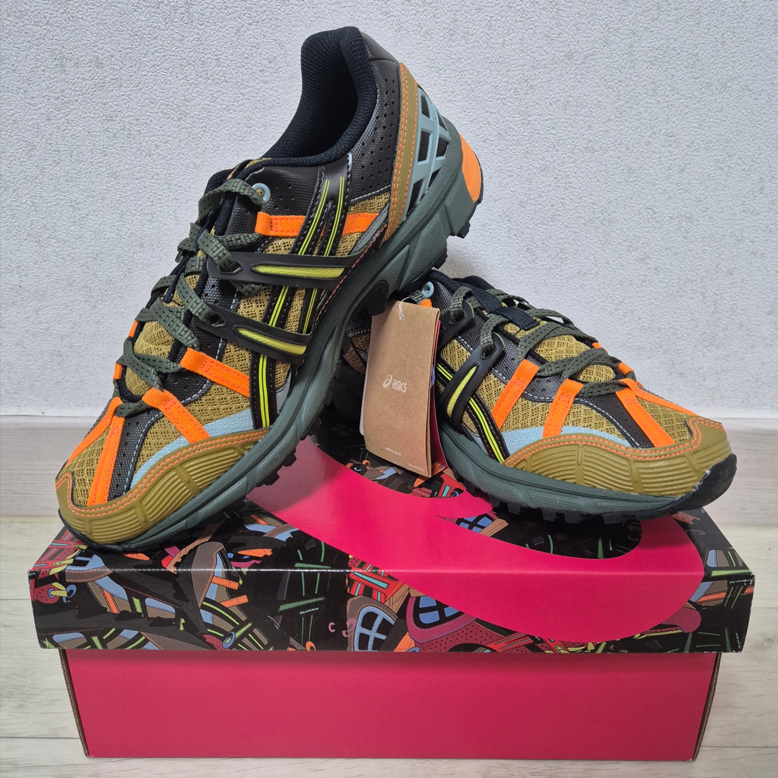 Asics x Andersson Bell Gel-Sonoma 15-50 Olive Oil Dark Brown 착용 스타일 - 1