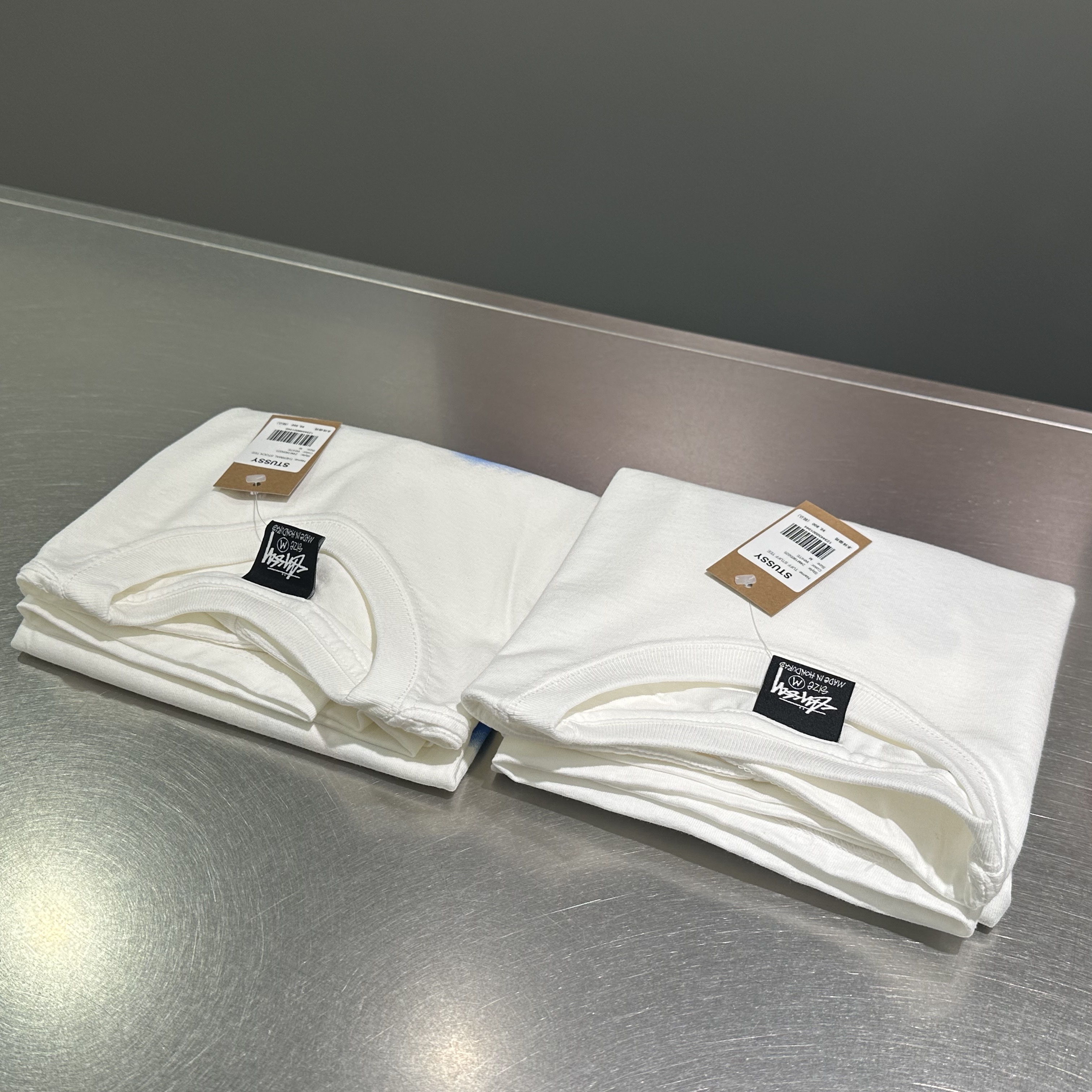 Stussy Tuff Stuff T-Shirt White, Stussy Thermal Stock T-Shirt White 착용 스타일 - 3