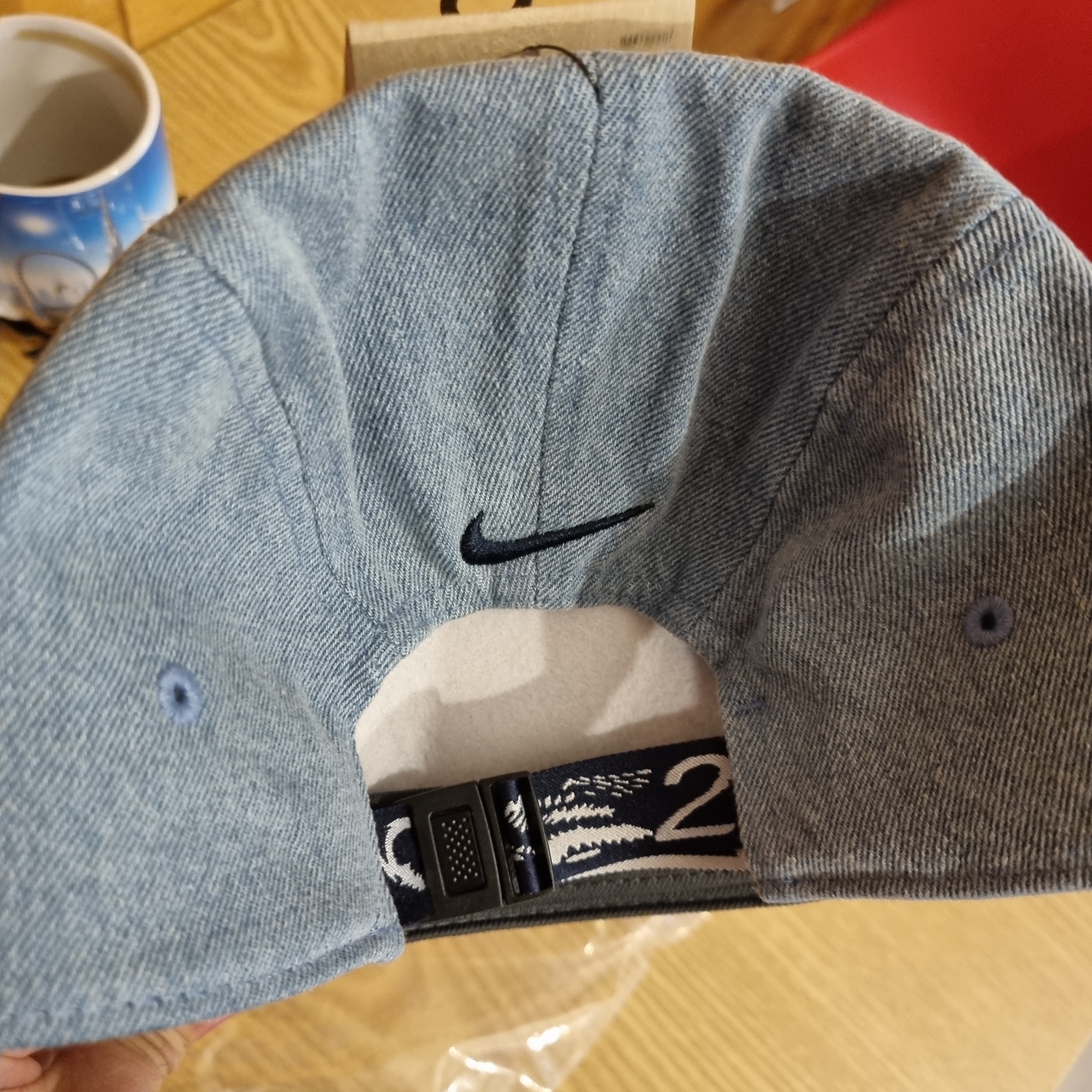 Nike Team USA Dri-Fit Fly Denim Cap Ashen Slate 착용 스타일 - 2