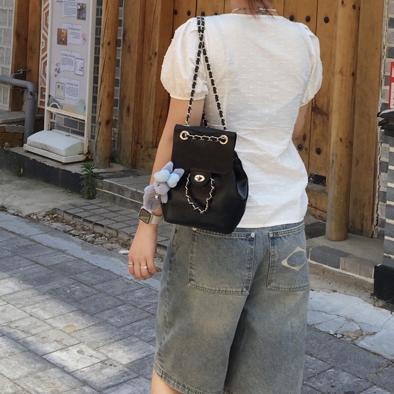 (W) Mischief Denim Bermuda Pants Light Blue, Apple Watch SE 2023 40mm GPS Starlight Aluminium Case with Sport Band M/L Starlight (Korean Ver.) 착용 스타일 - 1