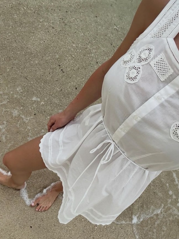 The Garment Women Kirsten Short Dress Bone 착용 스타일