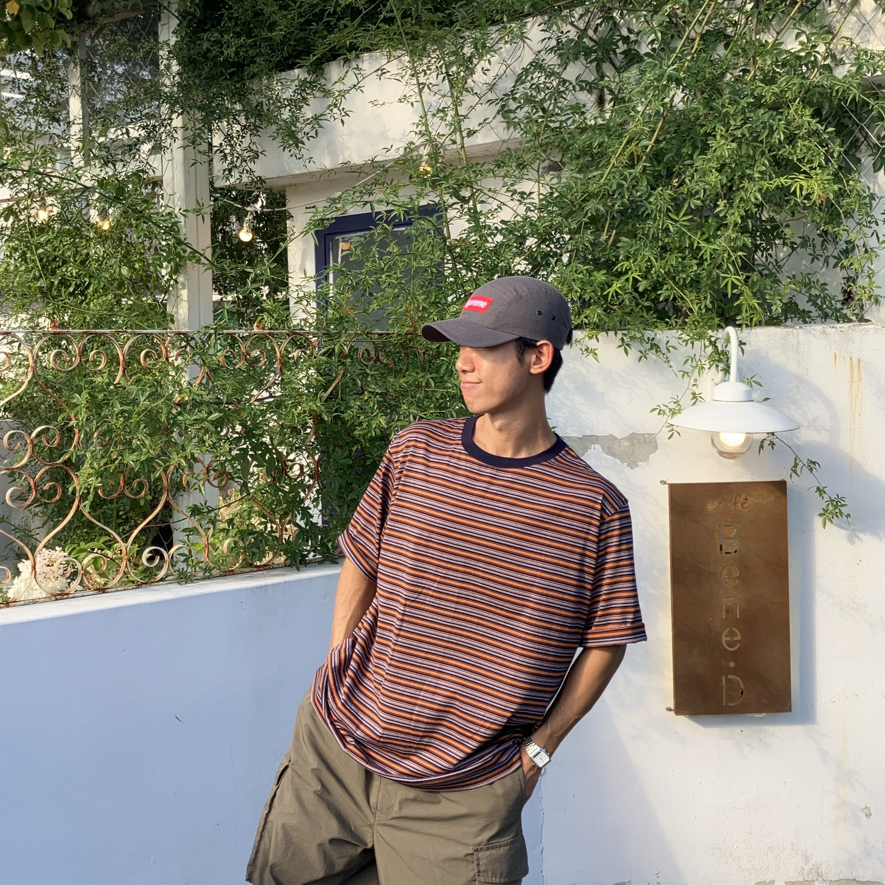 Supreme Kevlar Camp Cap Dark Grey - 23SS 착용 스타일 - 1
