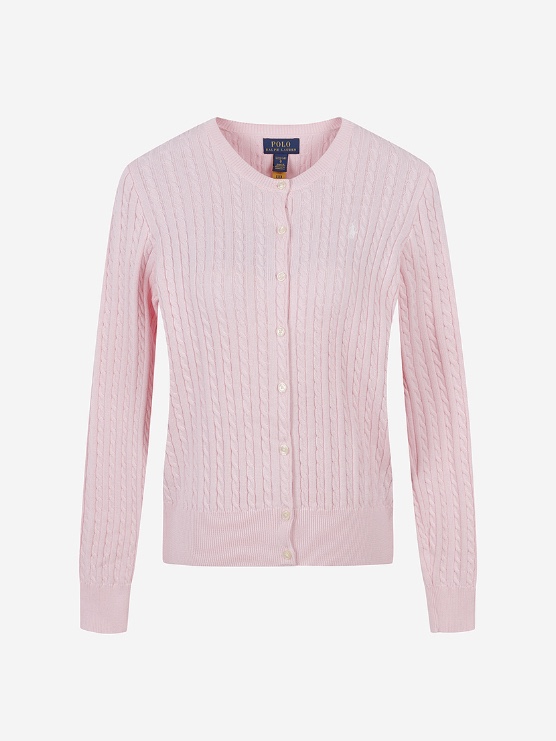 [30%적립] Polo Ralph Lauren Women Cable Knit Cotton Crewneck Cardigan Yellow, [30%적립] Polo Ralph Lauren Women Cable Knit Cotton Crewneck Cardigan Green 착용 스타일 - 7