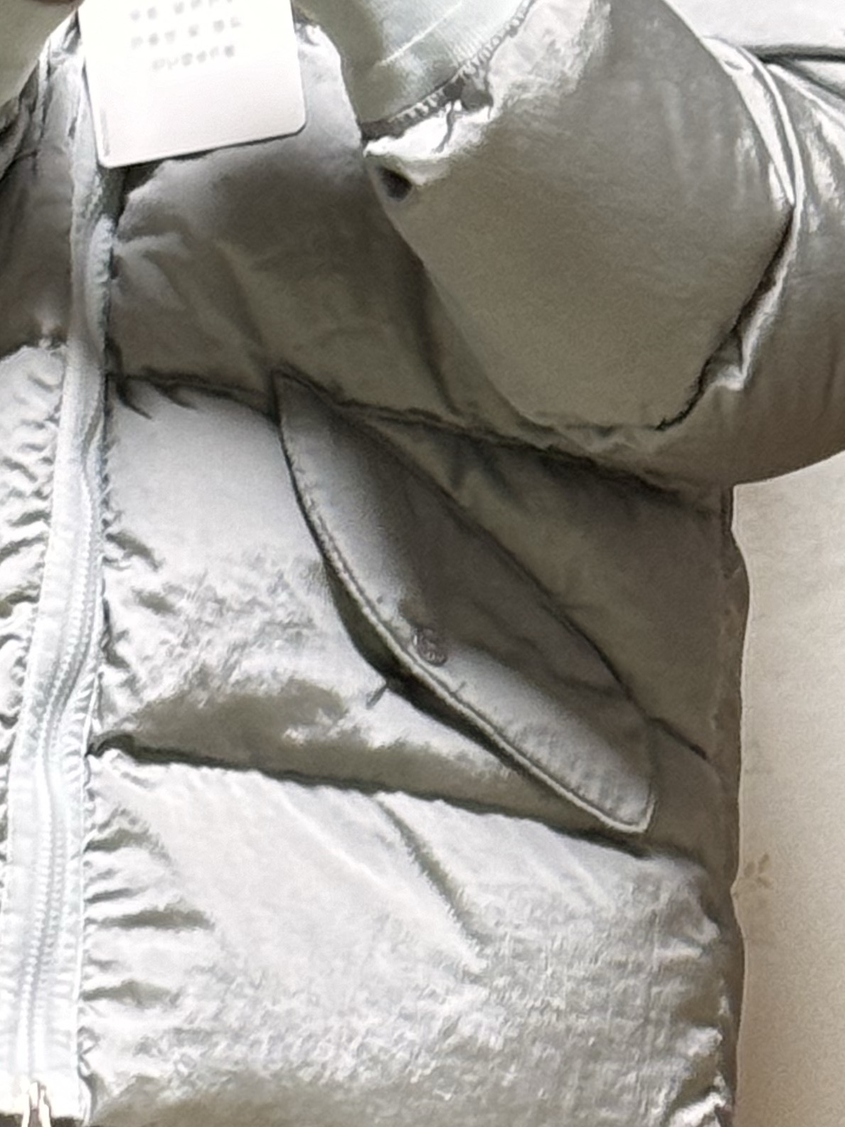 Stone Island 43619 Nylon Metal Econyl Regenerated Nylon Down Jacket Light Grey - 22FW 착용 스타일 - 2