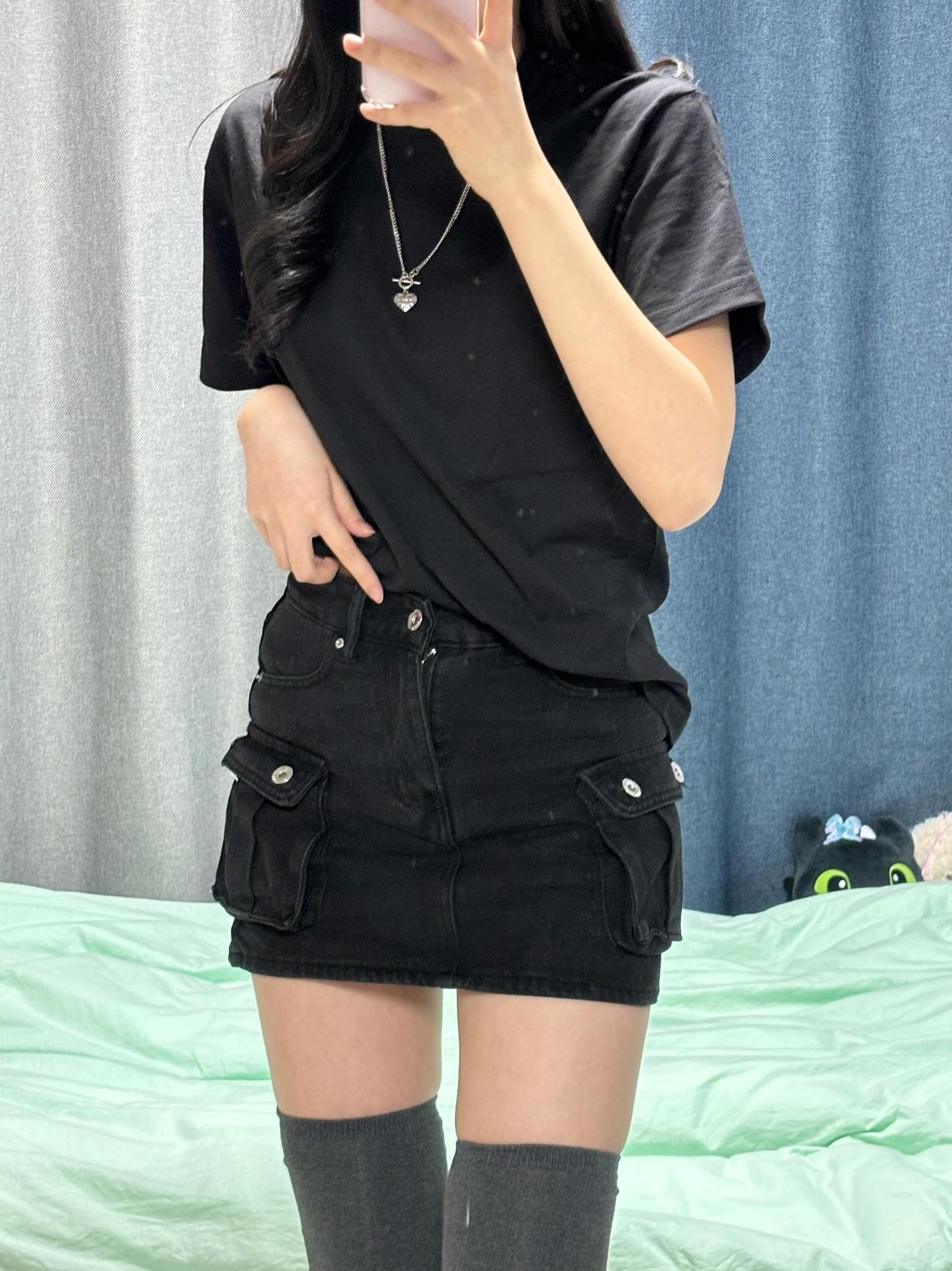 Gildan Heavy Ultra Cotton T-Shirt White Black (2Pack), Gildan Heavy Ultra Cotton T-Shirt Black (2Pack) 착용 스타일 - 3