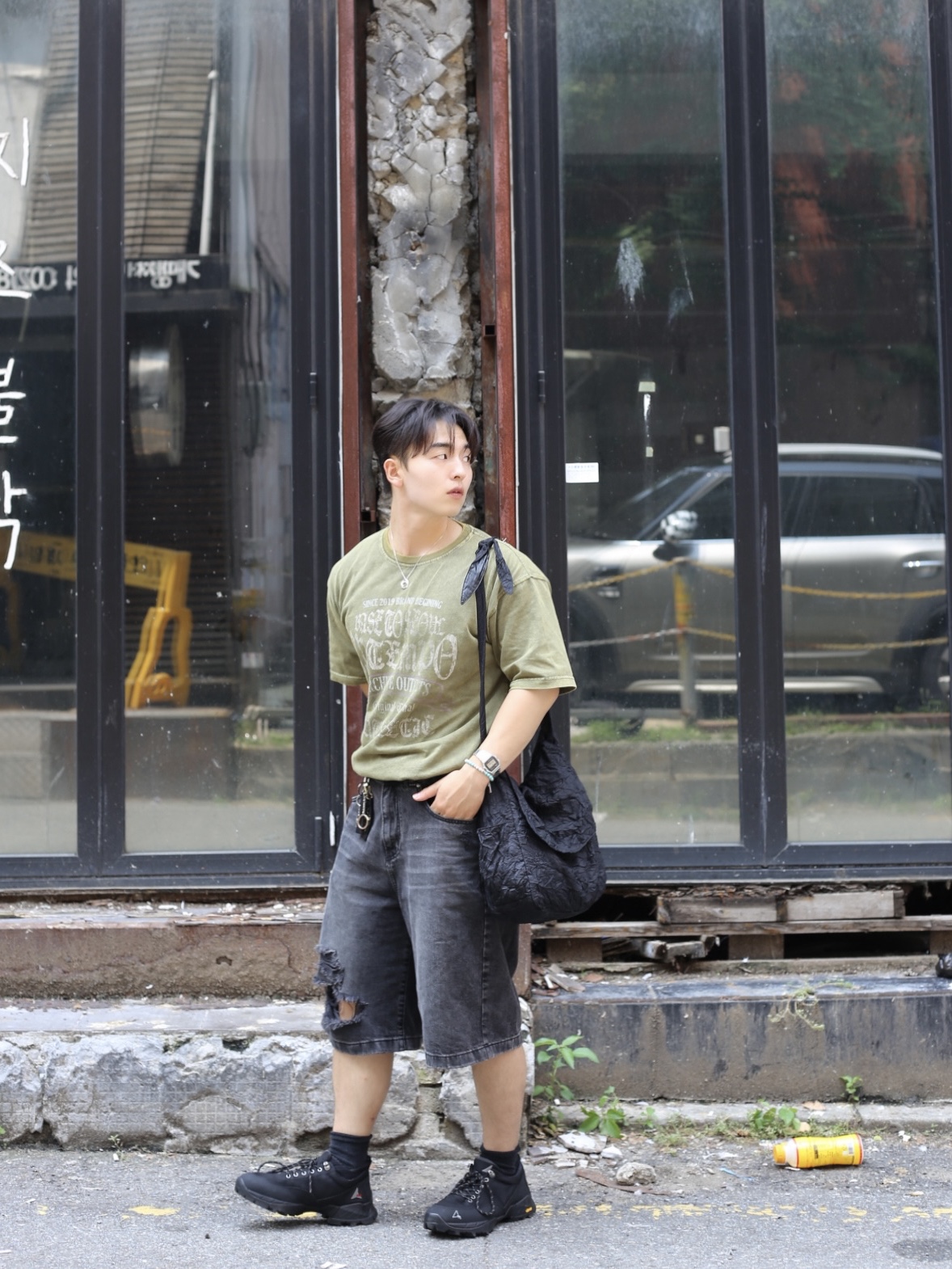 Roa Hiking Neal Black, Casio A-158WA-1 착용 스타일 - 2