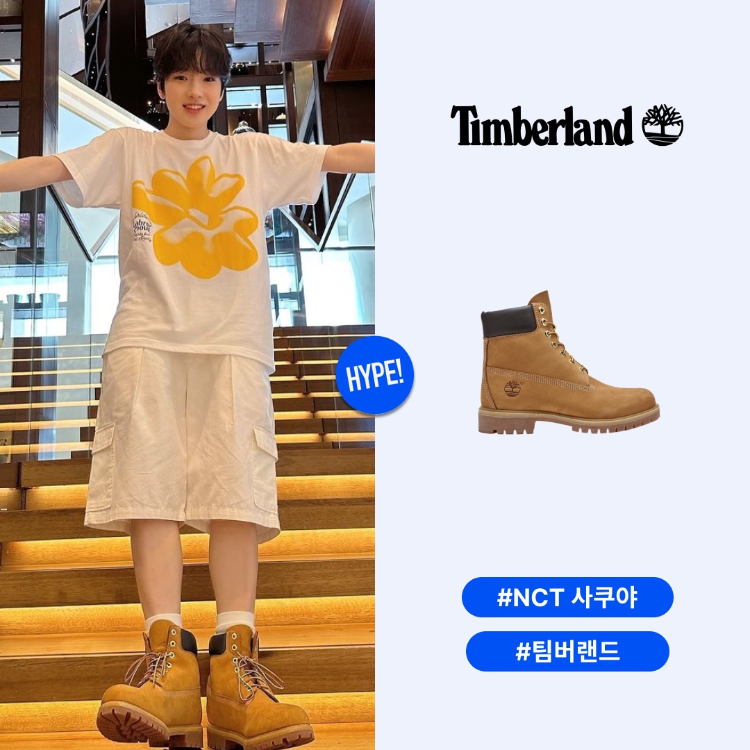 Timberland Premium 6 inch Waterproof Boot Wheat Nubuck - Wide 착용 스타일 - 1