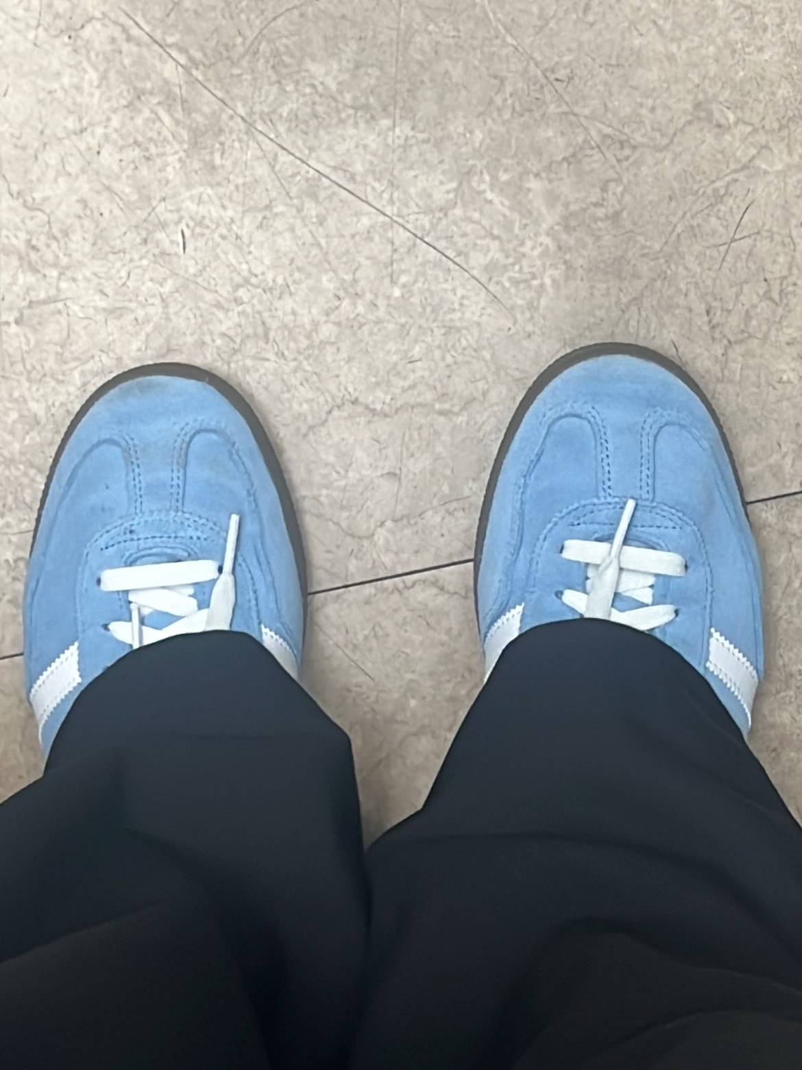 Adidas Spezial Handball Light Blue 착용 스타일 - 3