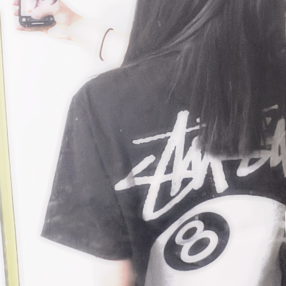 Stussy 8 Ball Pigment Dyed T-Shirt Black 착용 스타일