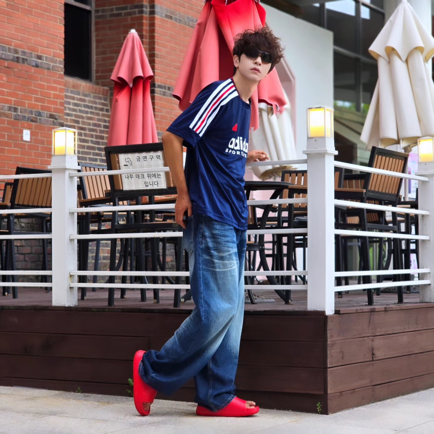 Adidas House of Tiro Nations Pack T-Shirt Team Navy Blue 2 - KR Sizing, Samsung Galaxy Watch6 44mm LTE Silver (Korean Ver.) 착용 스타일 - 2