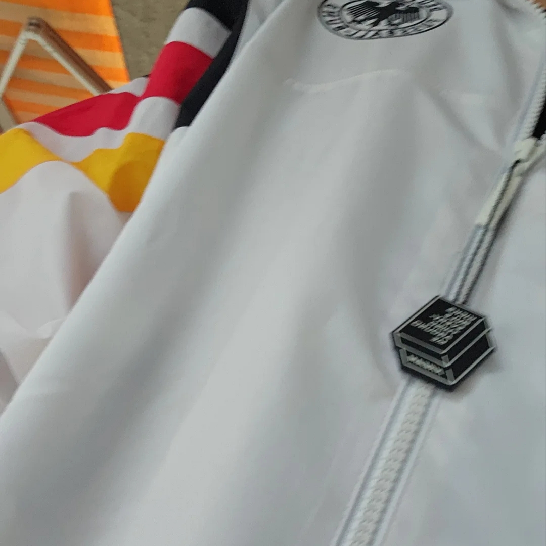 Adidas Germany 1996 Woven Track Jacket White - KR Sizing 착용 스타일