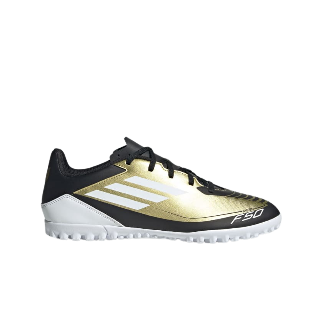 아디다스 F50 클럽 메시 TF 골드 메탈릭(Adidas F50 Club Messi TF Gold Metallic)