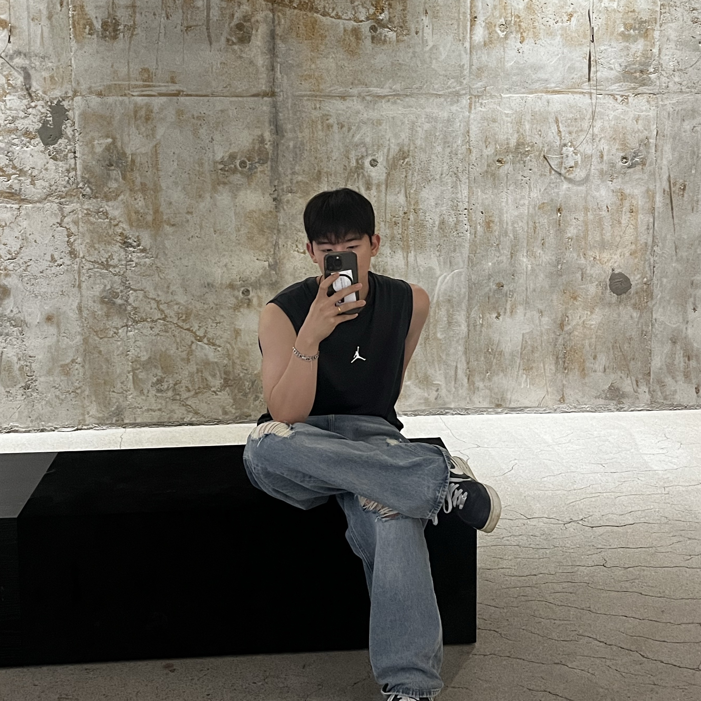 Jordan Dri-Fit Sport Sleeveless Top Black - Asia 착용 스타일