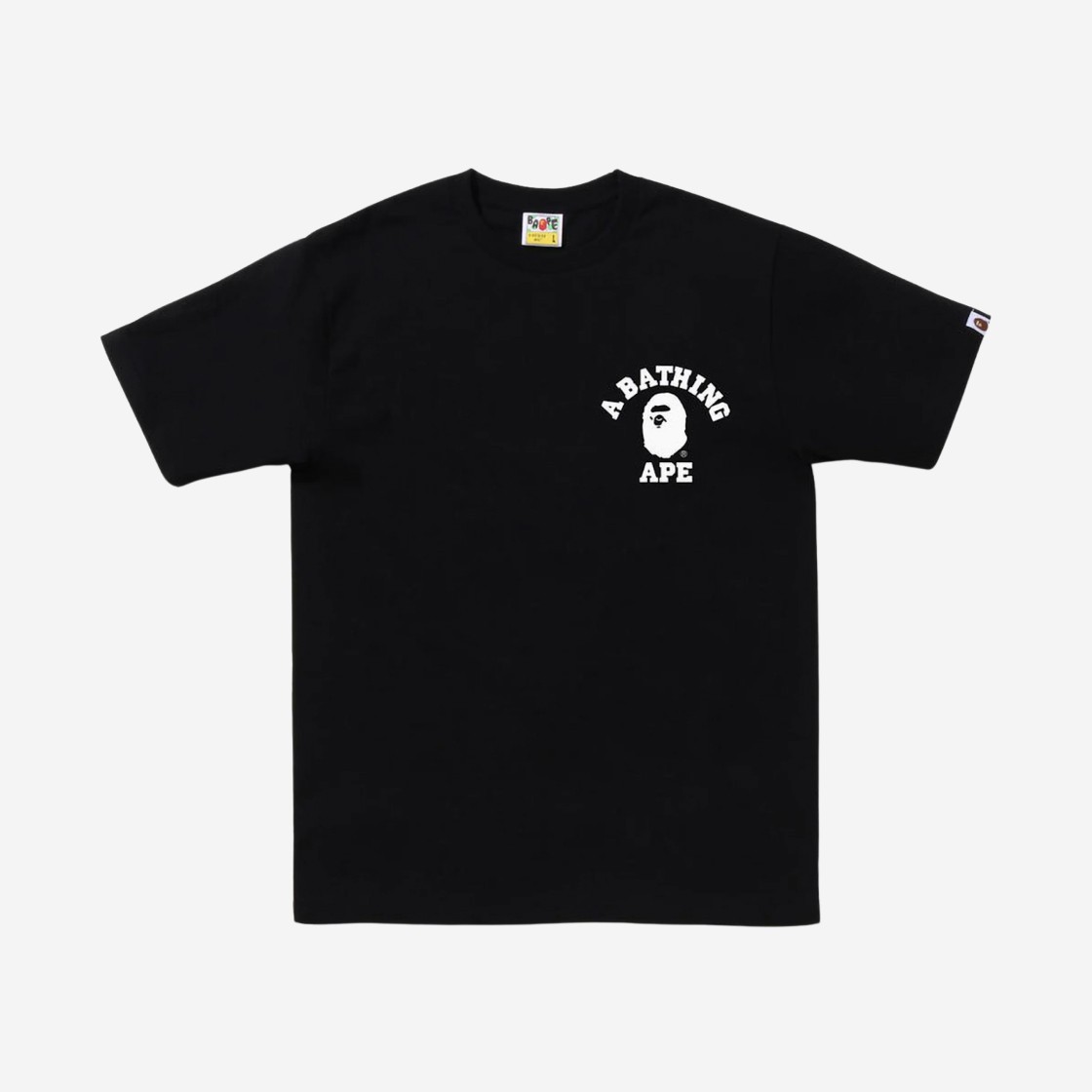 BAPE Bicolor College Ats T-Shirts Black 상세 이미지 1