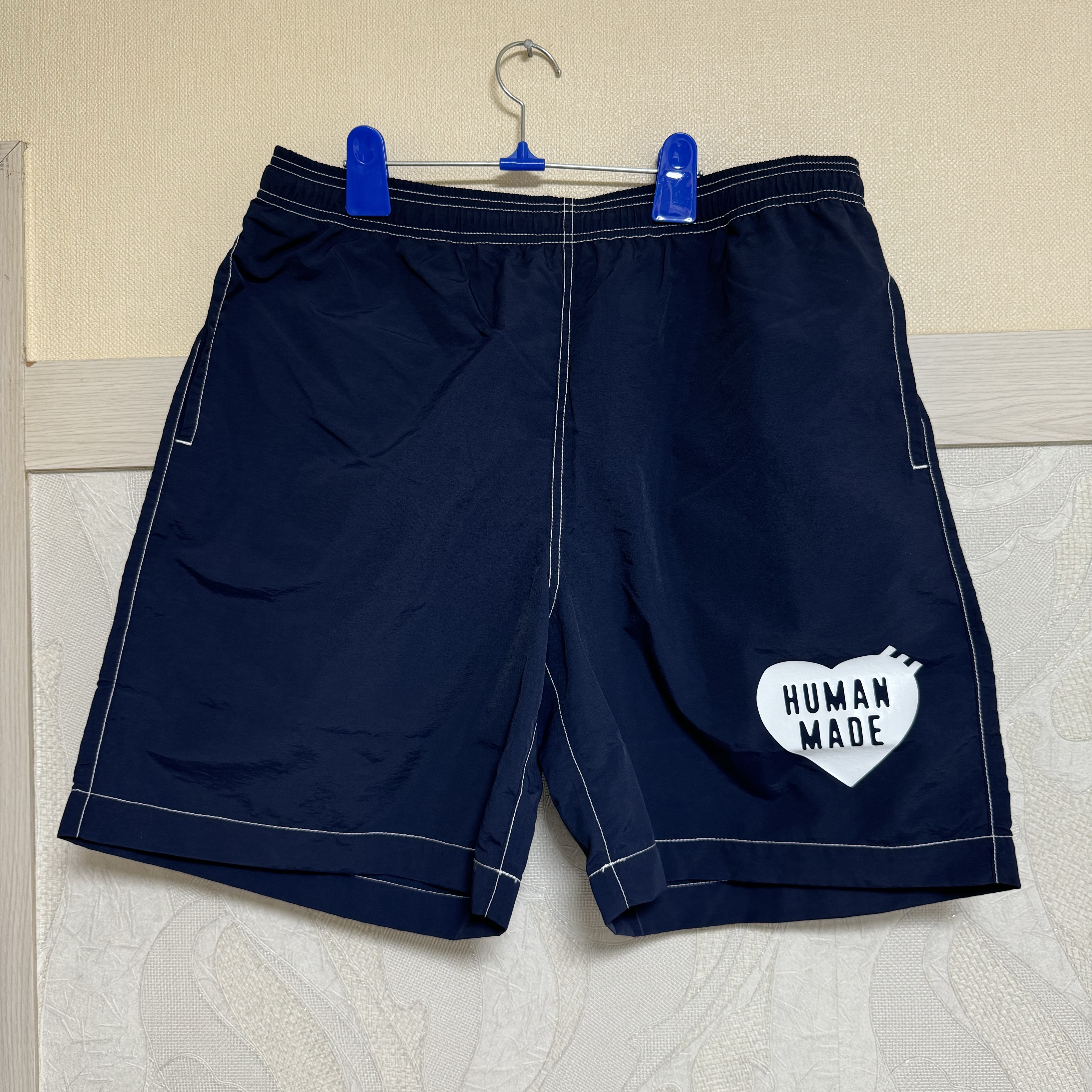 Human Made Summer Shorts Navy 착용 스타일