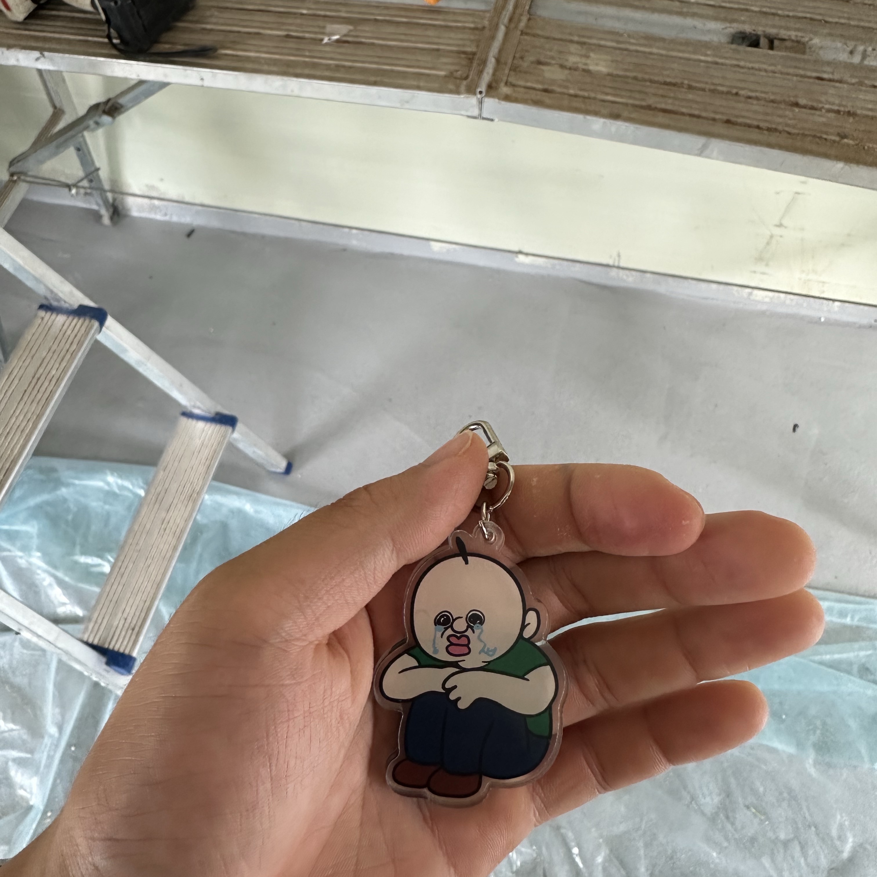 Bbangbbang Tear Keyring 착용 스타일