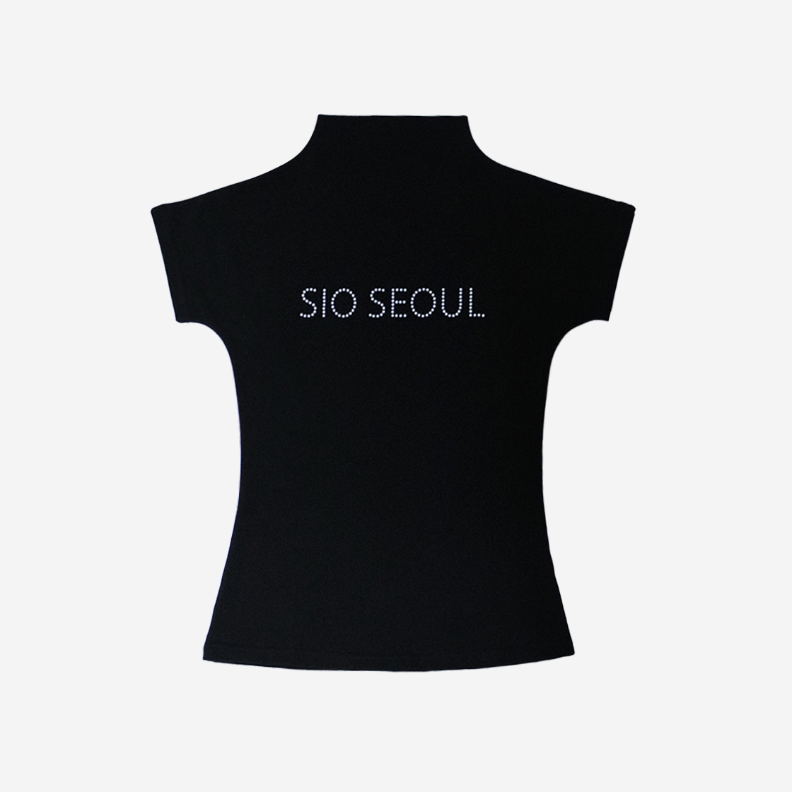 시오 서울 하프 넥 탑 블랙(SIO Seoul Half Neck Top Black)