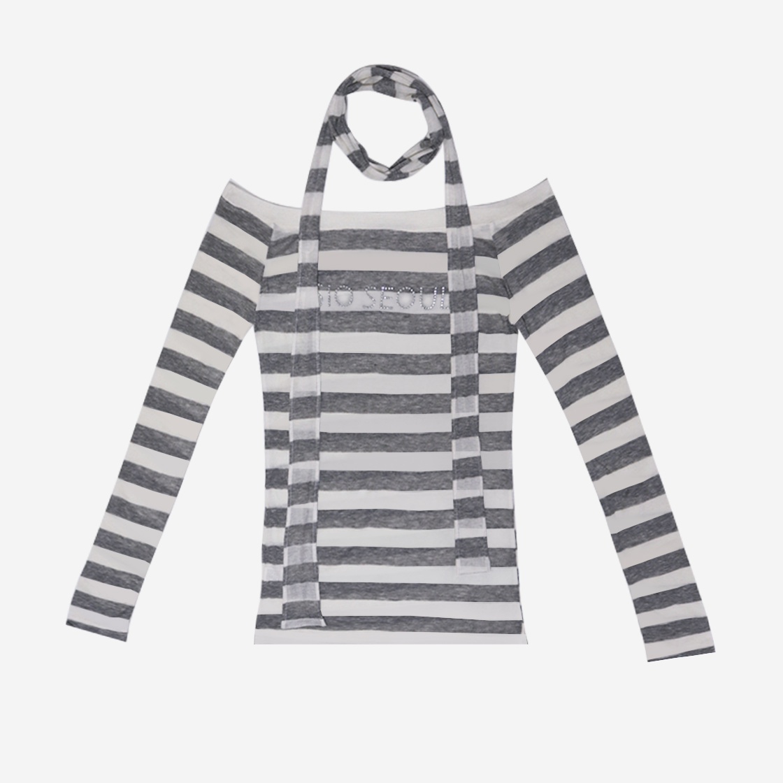 시오 스트라이프 루즈 핏 롱 슬리브 그레이(SIO Stripe Loose Fit Long Sleeve Grey)