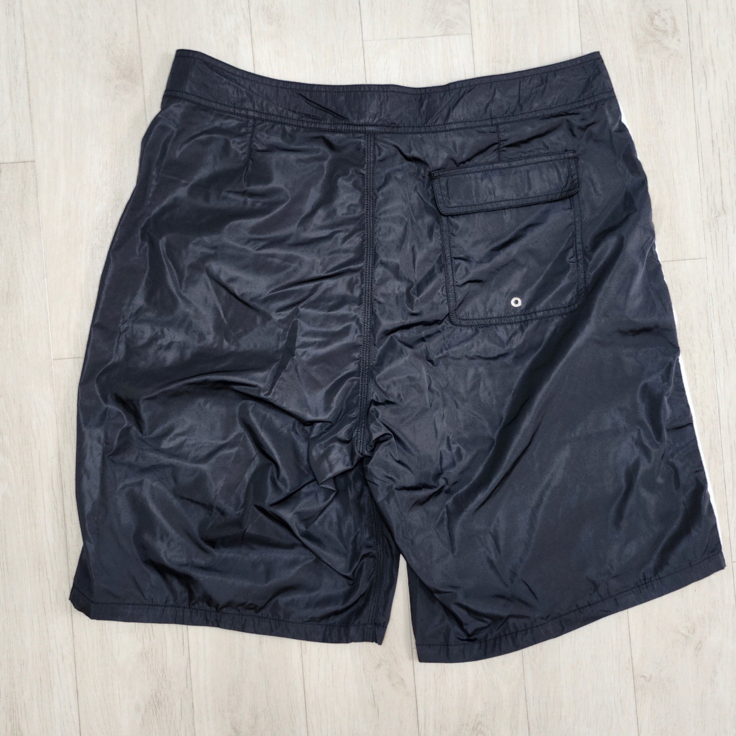 Stussy Big Stock Board Short Black 착용 스타일 - 2