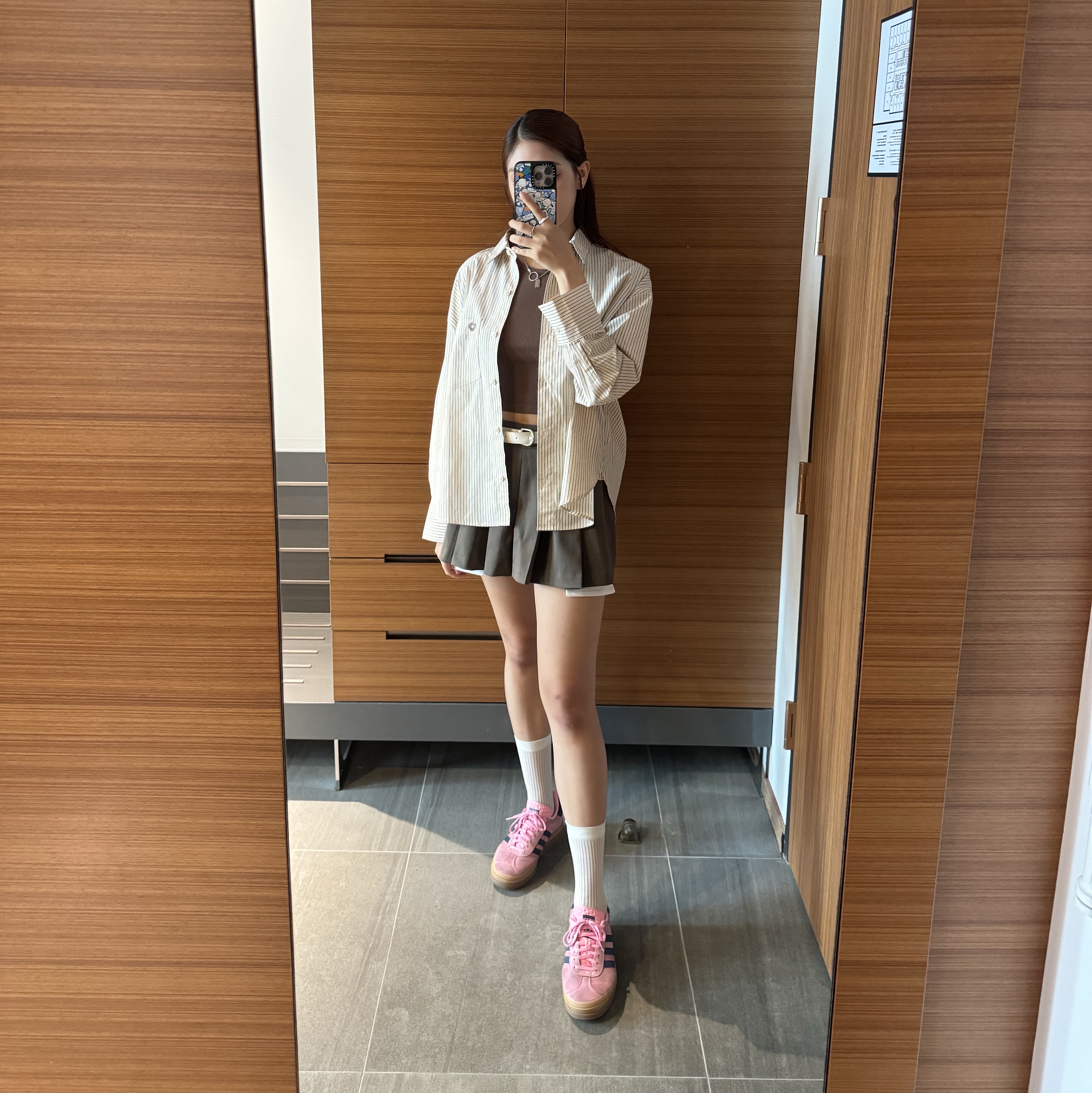 (W) Adidas Gazelle Bold Pink Glow Victory Blue 착용 스타일 - 1