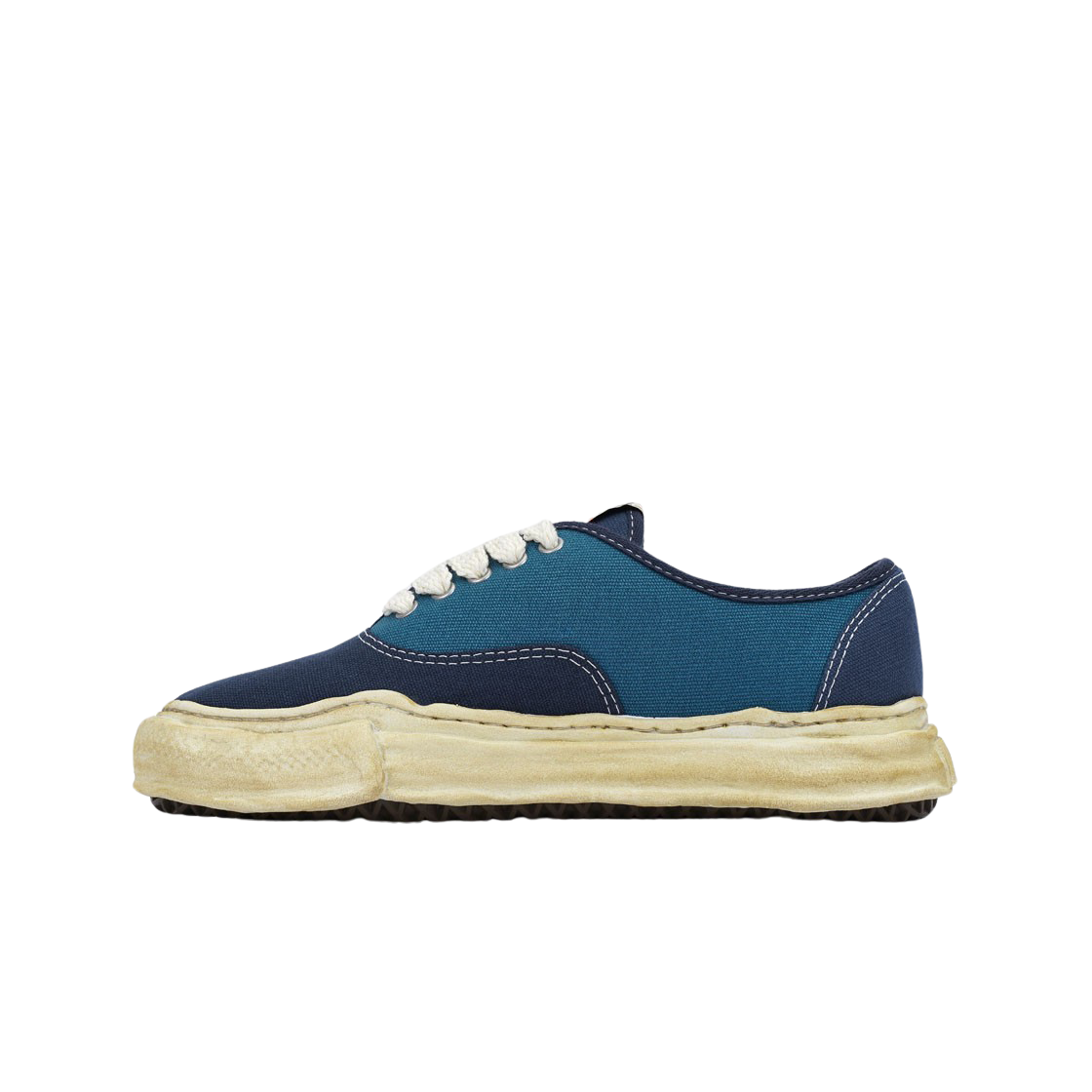 A07FW719-BLUE Maison Mihara Yasuhiro Baker OG Sole OD Canvas Low-top Sneakers Blue - #2