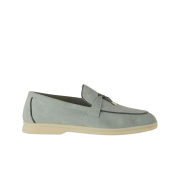 (W) Loro Piana Summer Charms Walk Loafer Eucalyptus