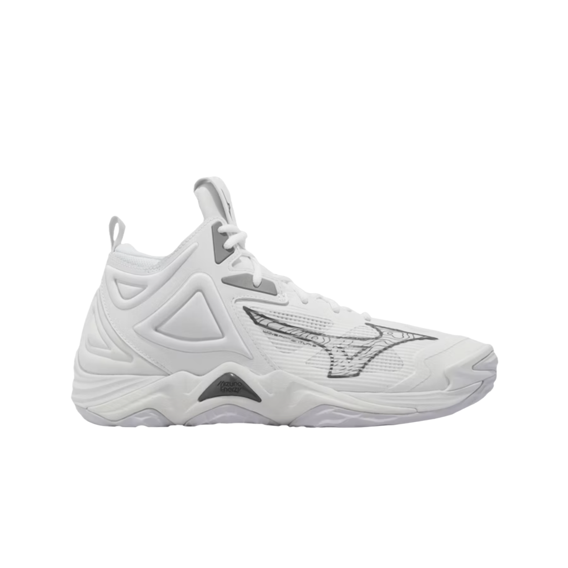V1GA231751 Mizuno Wave Momentum 3 White Metallic Grey Silver
