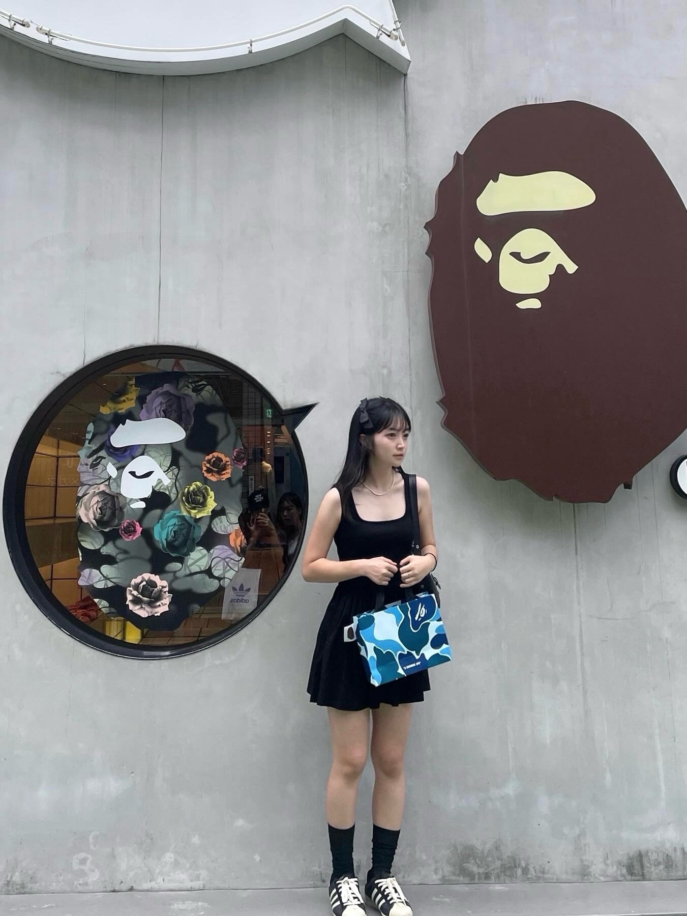 BAPE Baby Milo T-Shirt White 착용 스타일 - 1