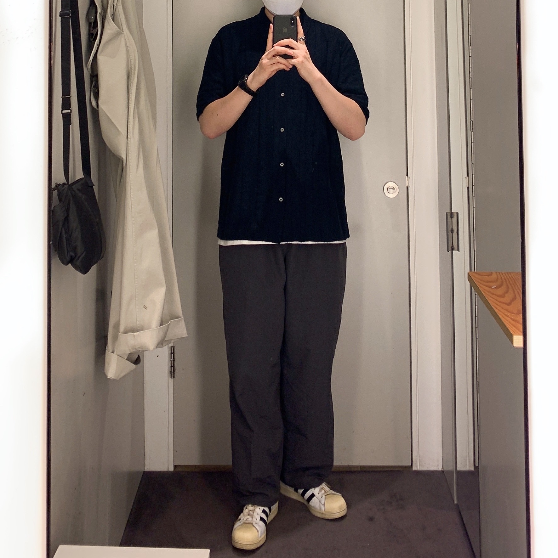 Nike x Tom Sachs General Purpose Shoe Archive, Adidas Superstar Premium White Black 착용 스타일 - 2