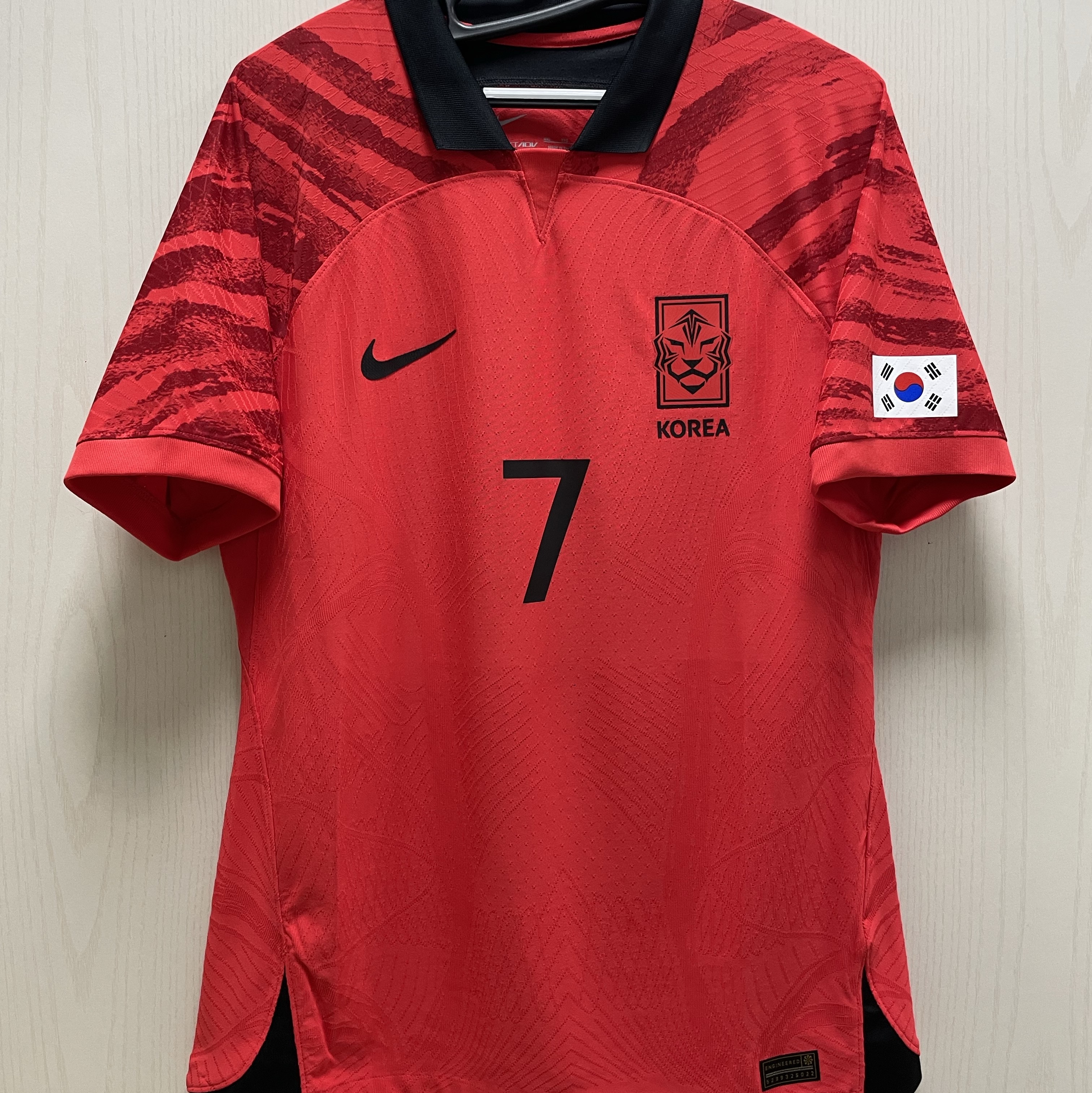Nike Korea 2022/23 Dri-Fit ADV Player Issue Home SS Jersey Global Red - Asia (Non Marking Ver.) 착용 스타일 - 1