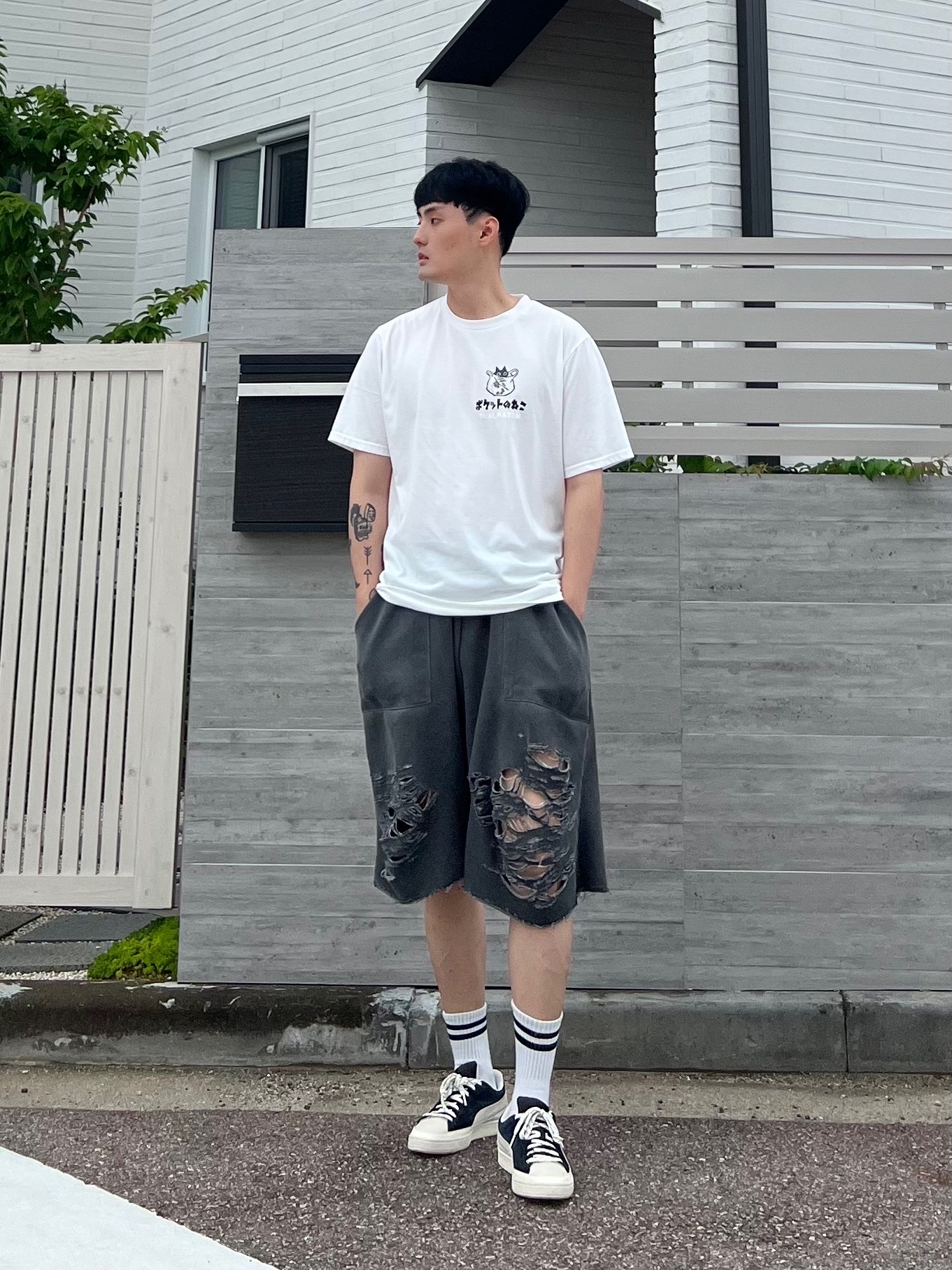 Puma Palermo Vintage Black 착용 스타일 - 1