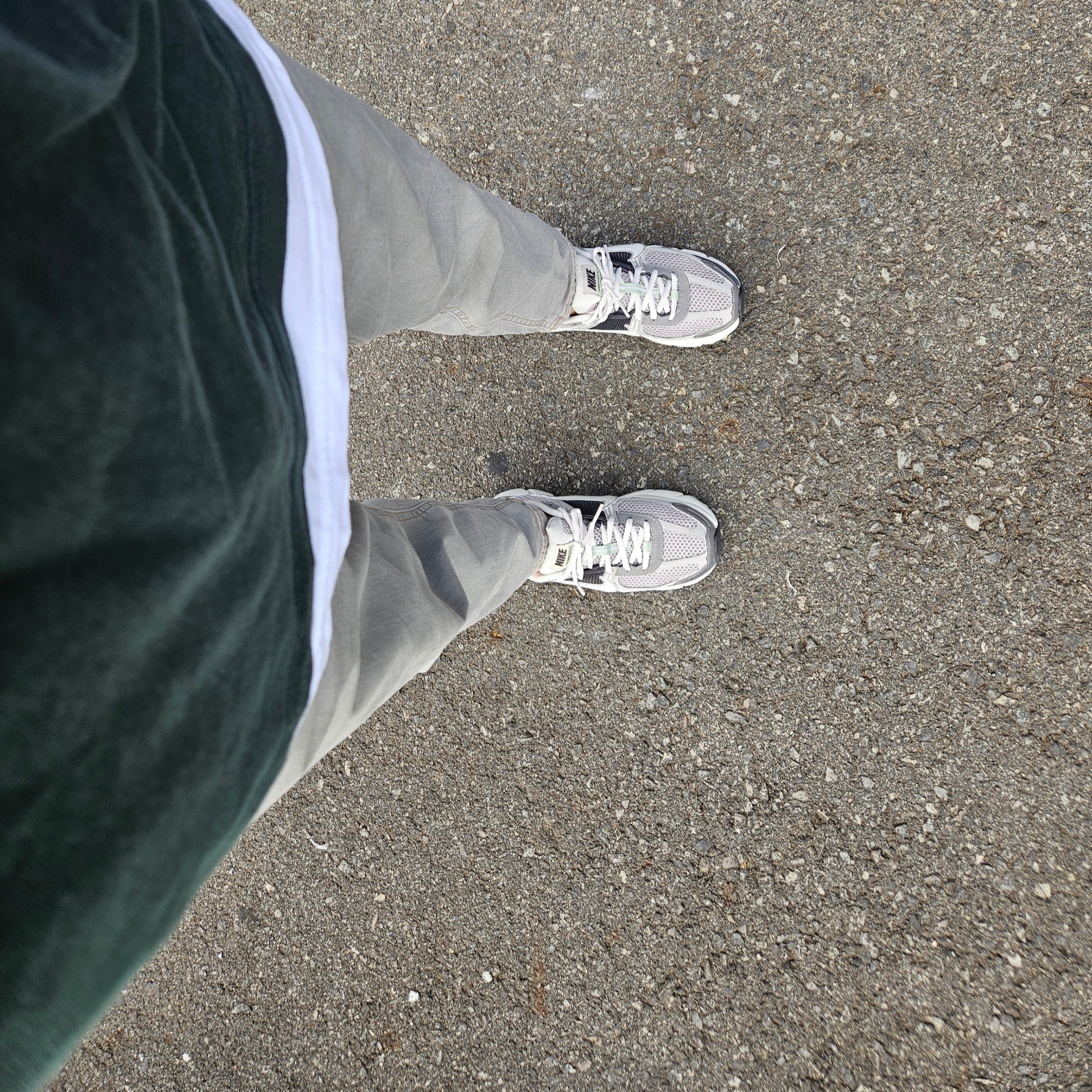 (W) Nike Zoom Vomero 5 Cobblestone and Flat Pewter 착용 스타일