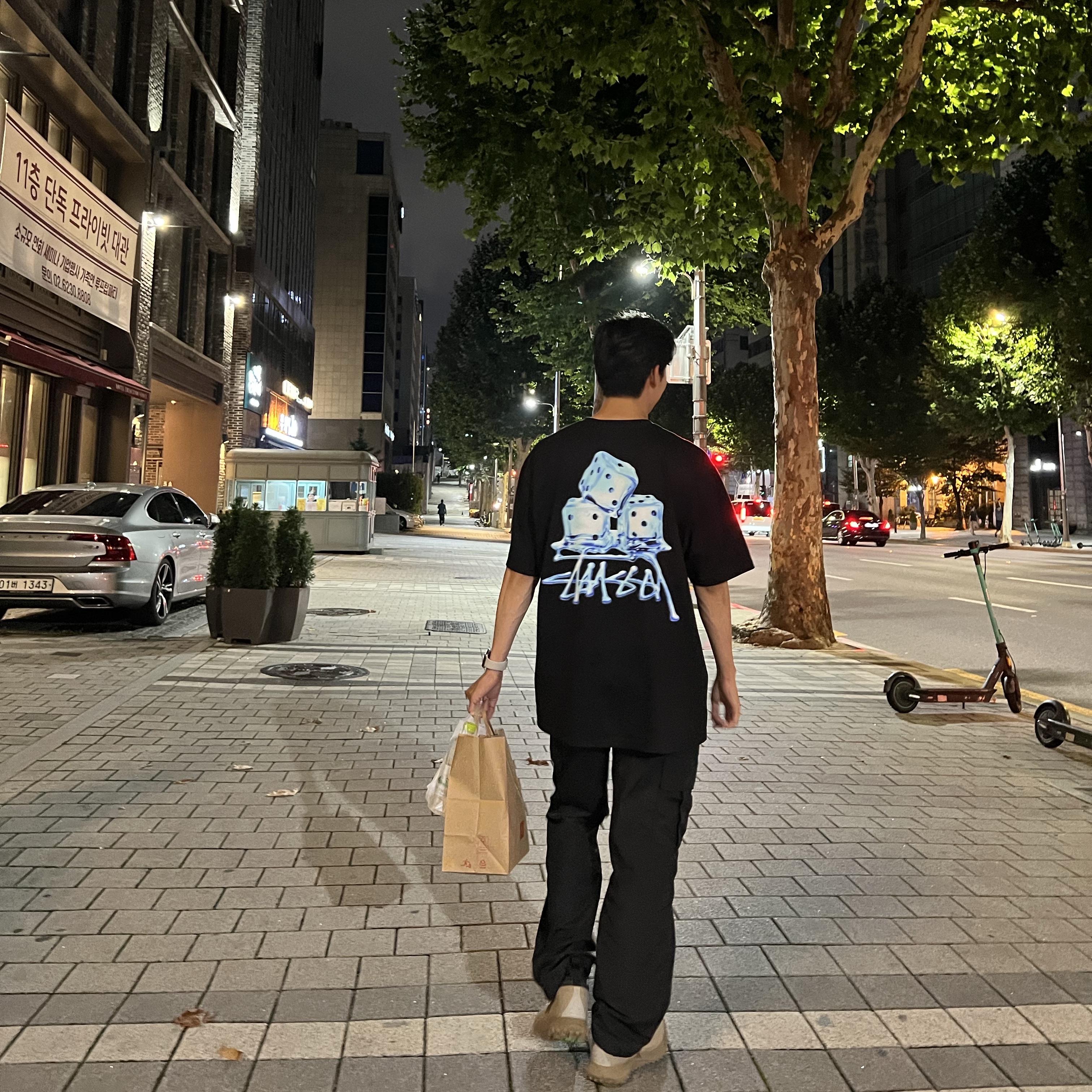 Stussy Melted T-Shirt Black, Nike ACG Mountain Fly Gore-Tex Khaki 착용 스타일 - 1
