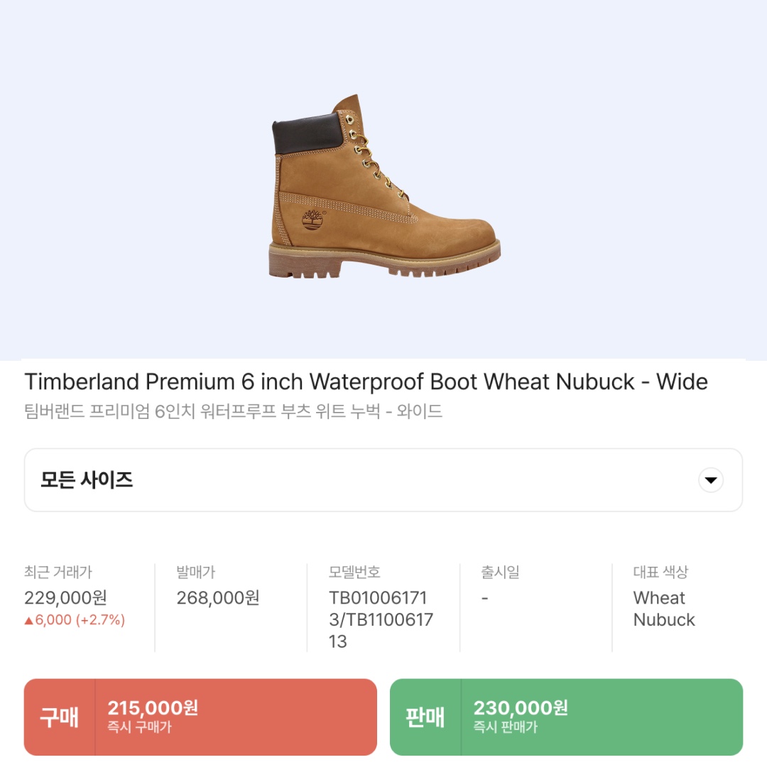 Timberland Premium 6 inch Waterproof Boot Wheat Nubuck - Wide 착용 스타일 - 2