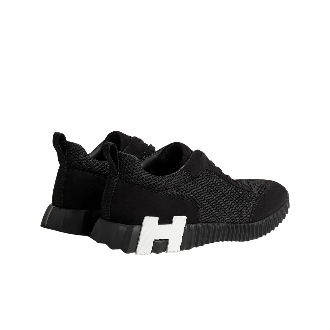 에르메스 바운싱 스니커즈 그래픽 메쉬 스웨이드 고트스킨 & 블랙(Hermes Bouncing Sneakers Graphic Mesh Suede Goatskin & Black) - 2