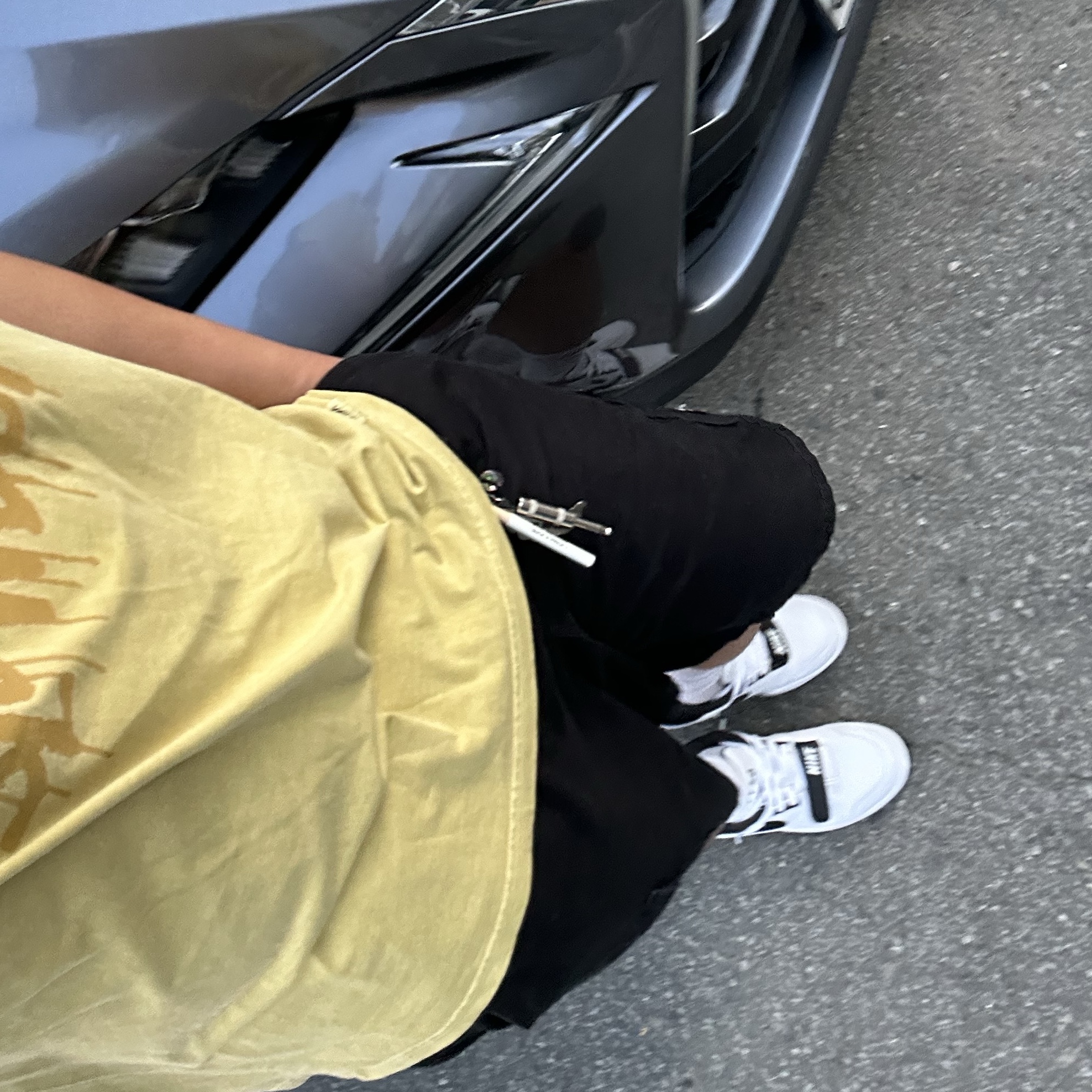 Nike x Billie Eilish Air Alpha Force 88 Black and White 착용 스타일 - 1