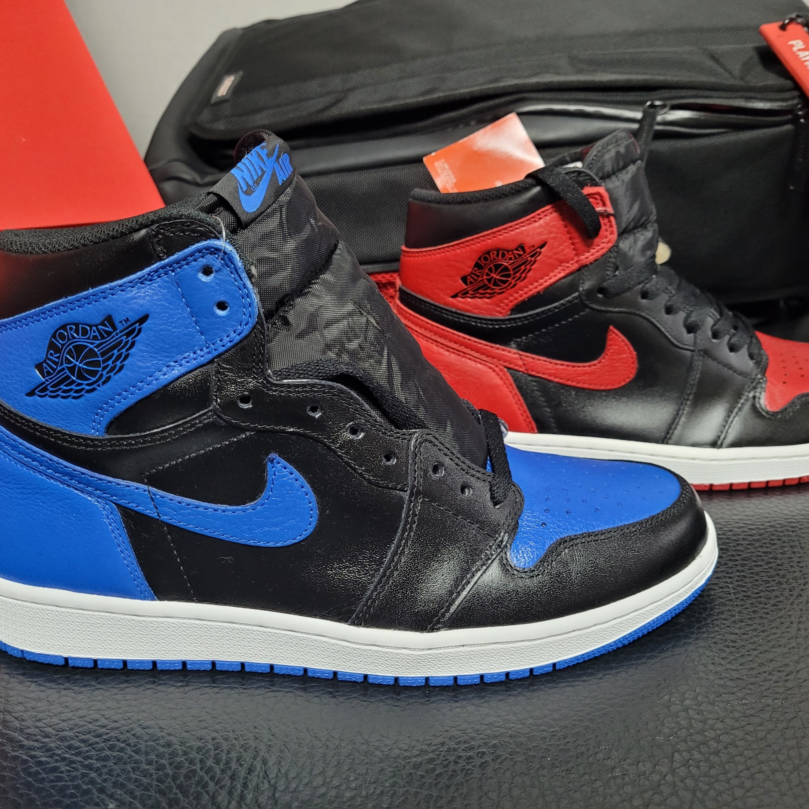 Jordan 1 Retro Royal 2017, Jordan 1 Retro High OG Bred Banned 2016 착용 스타일 - 3