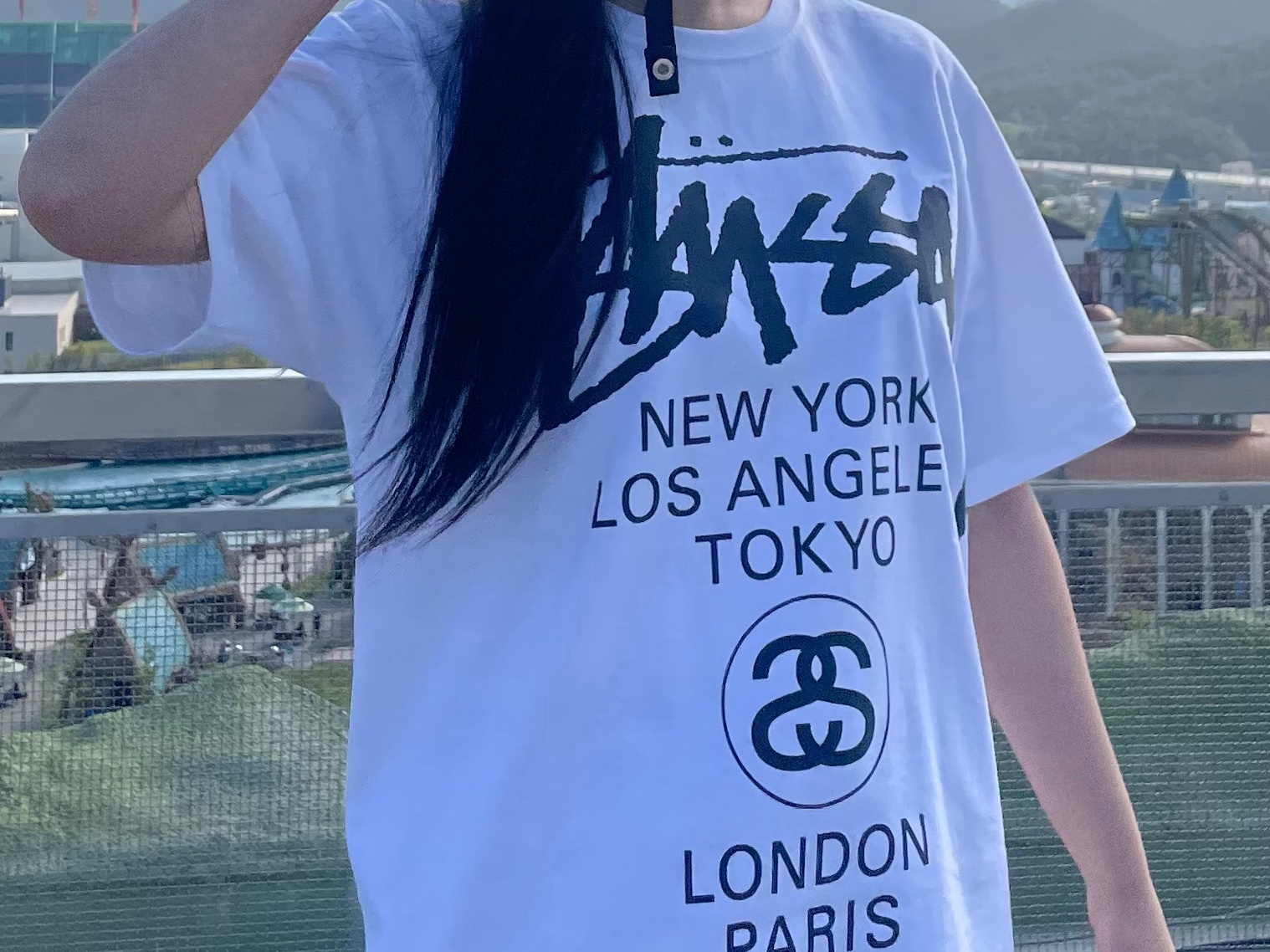 Stussy World Tour T-Shirt White 착용 스타일