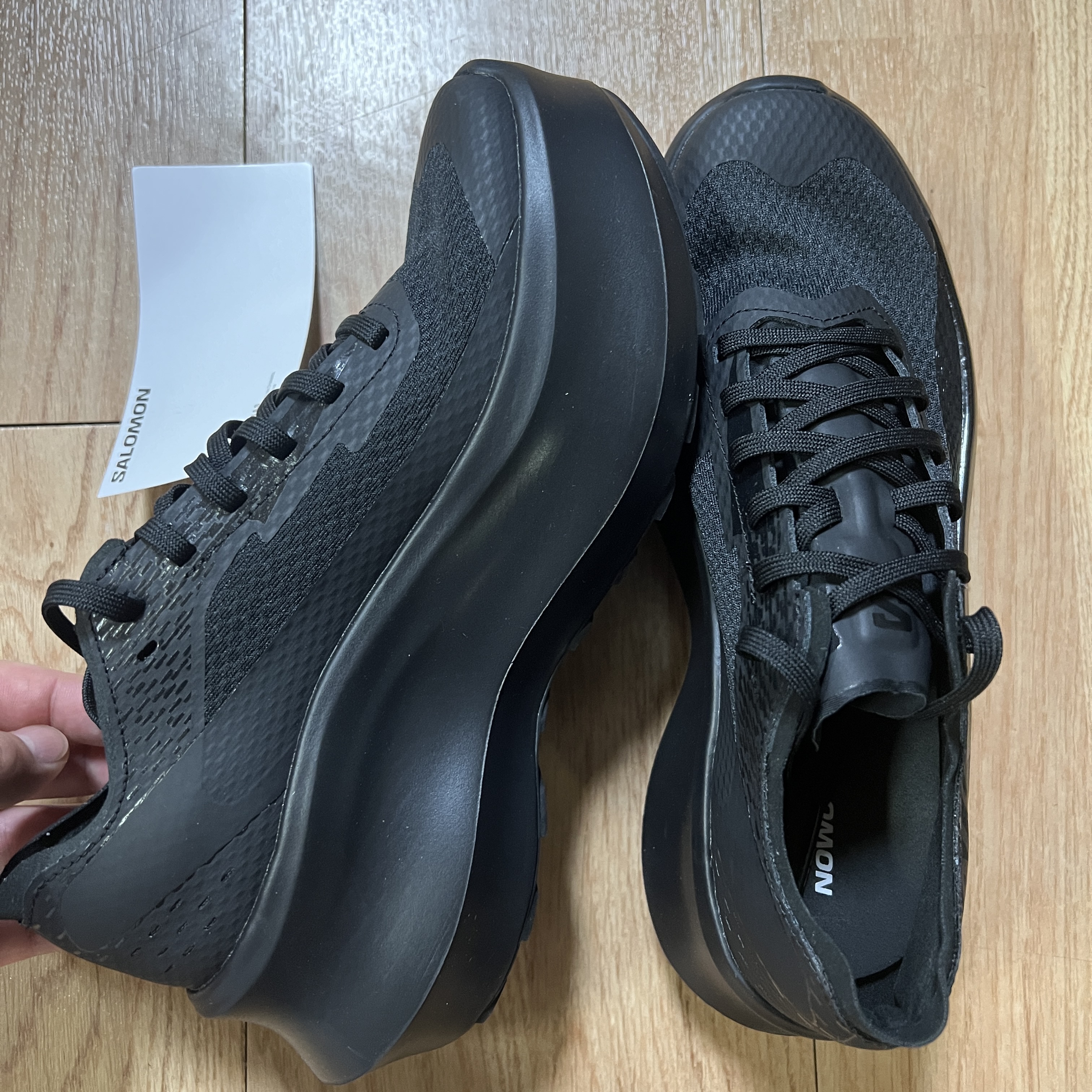 Salomon x Comme des Garcons Phantasm Platform Black 착용 스타일 - 3