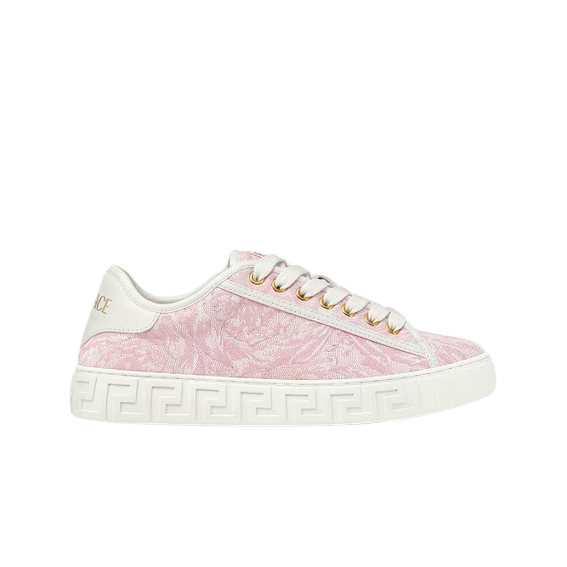 (W) 베르사체 바로코 그레카 스니커즈 핑크 프린트((W) Versace Barocco Greca Sneakers Pink Print) - 1