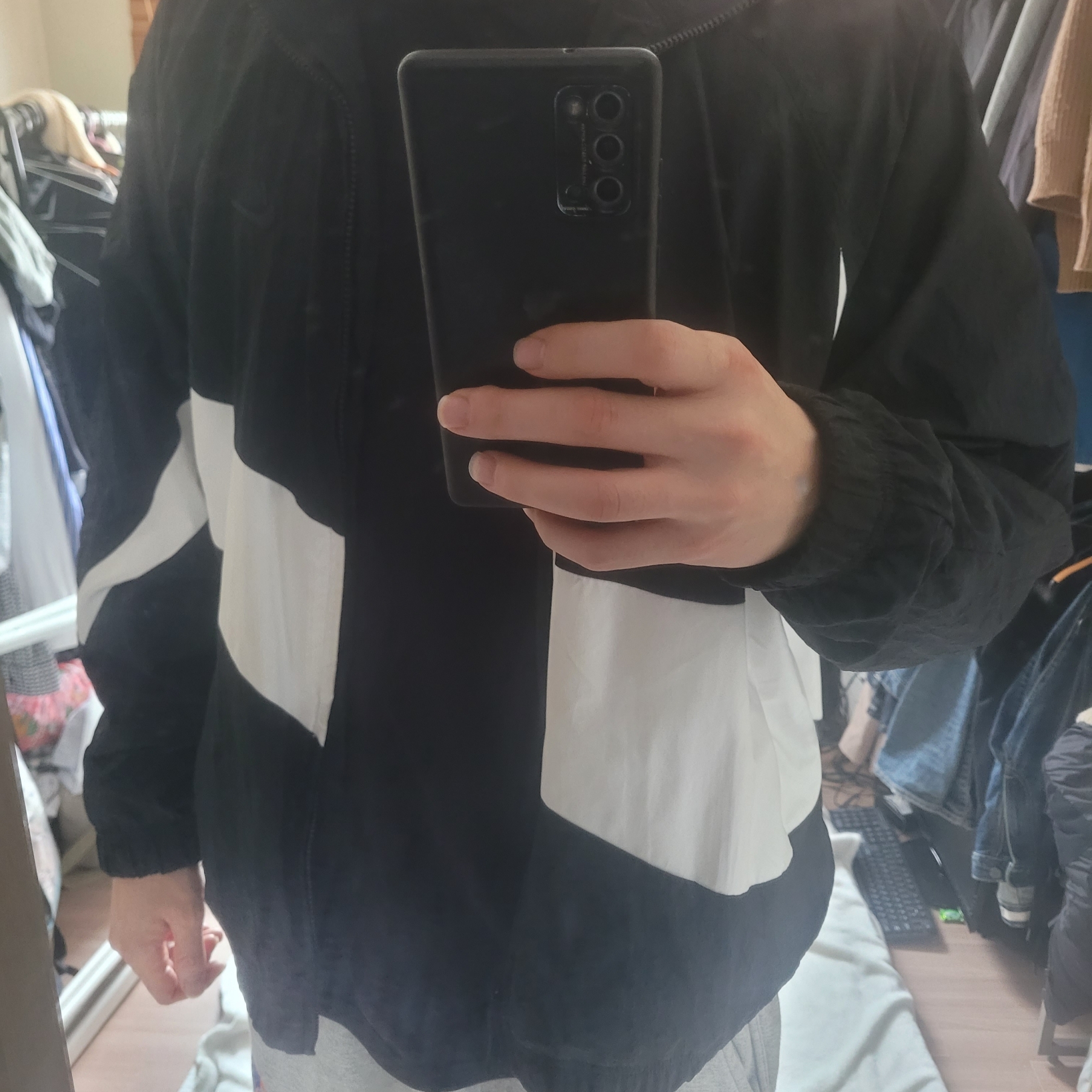 Nike NSW Big Swoosh Woven Jacket Black - Asia 착용 스타일 - 2