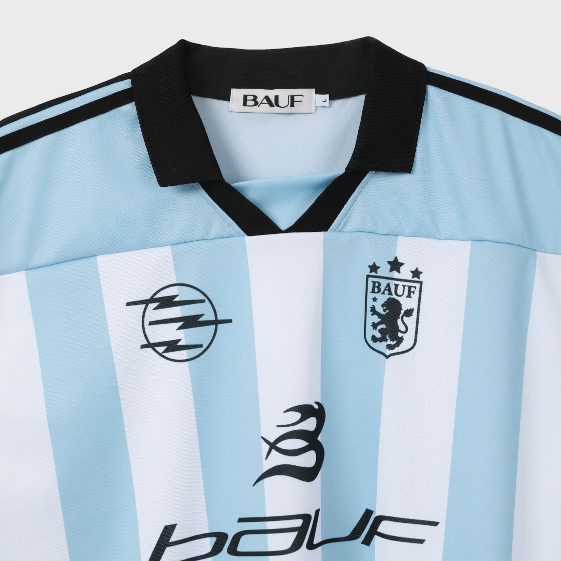 BFT-23SS-U-SKB-001 BAUF B Soccer Uniform Short Sleeve T-Shirt Vintage Sky Blue - #3