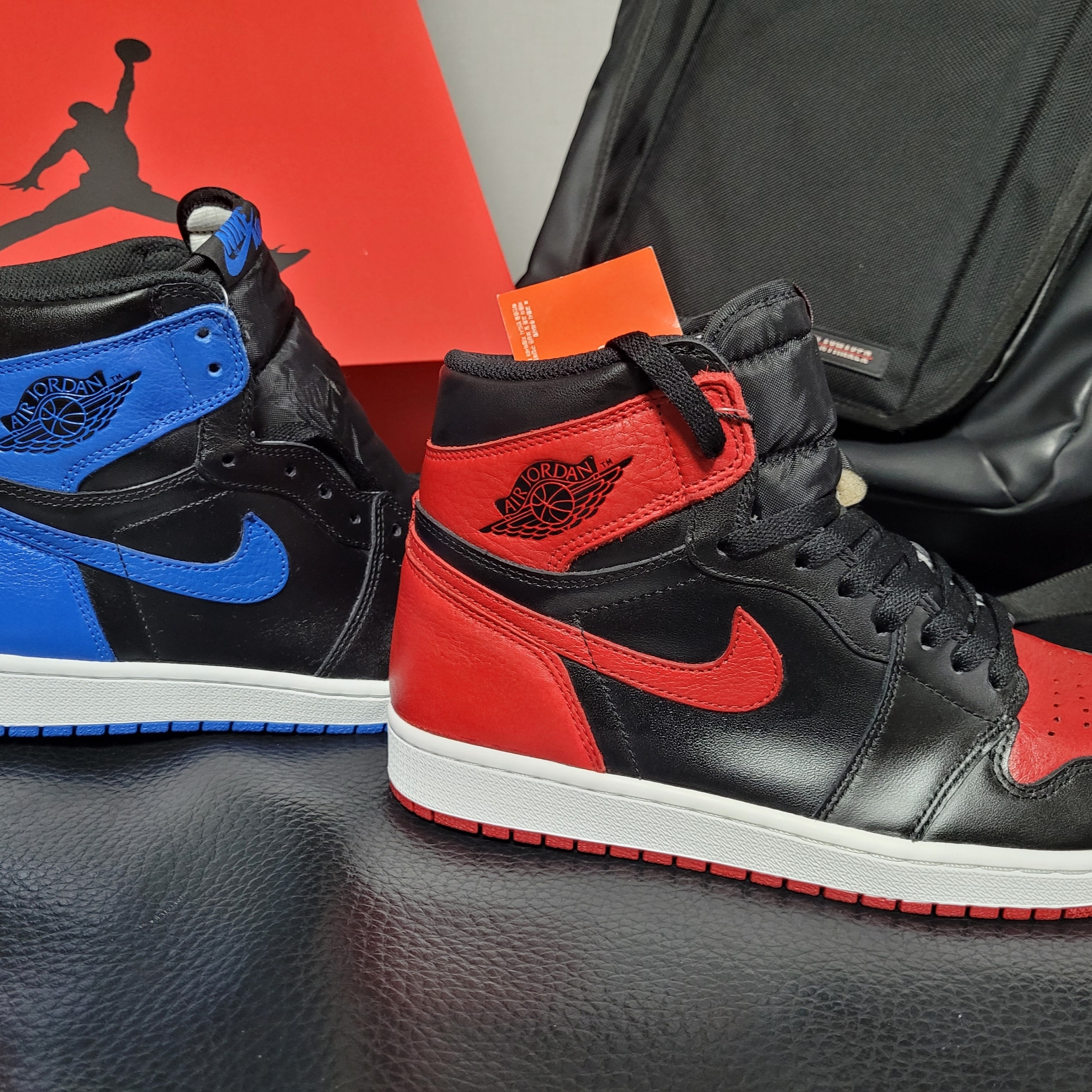 Jordan 1 Retro Royal 2017, Jordan 1 Retro High OG Bred Banned 2016 착용 스타일 - 2