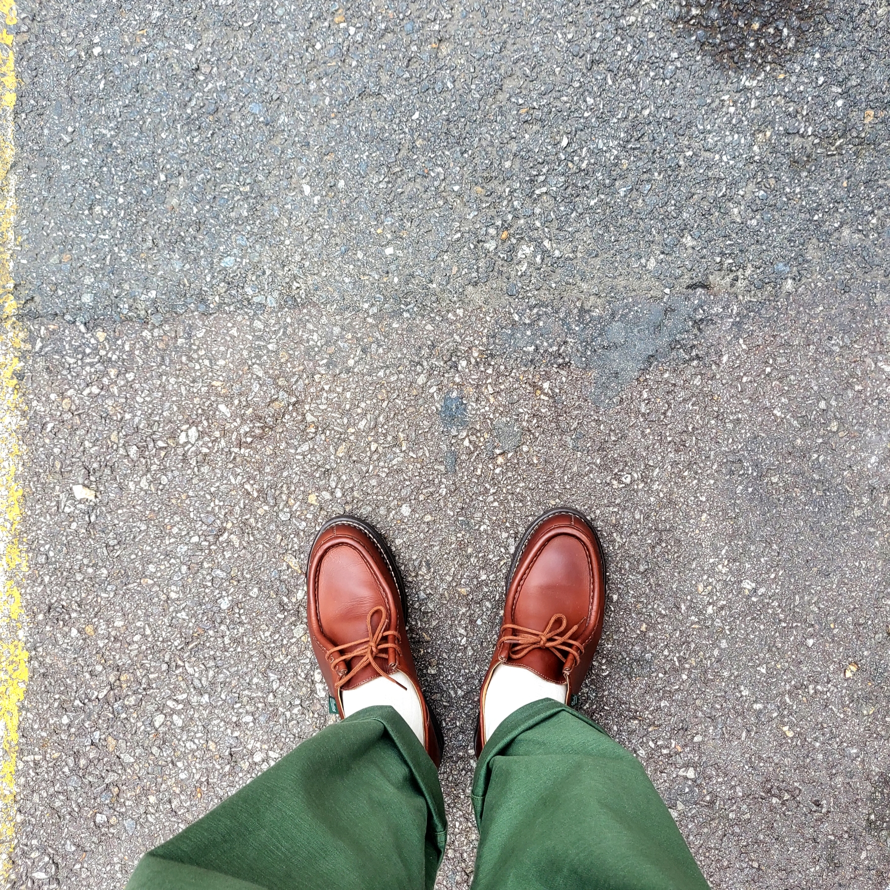 Paraboot Michael Lisse Marron 착용 스타일