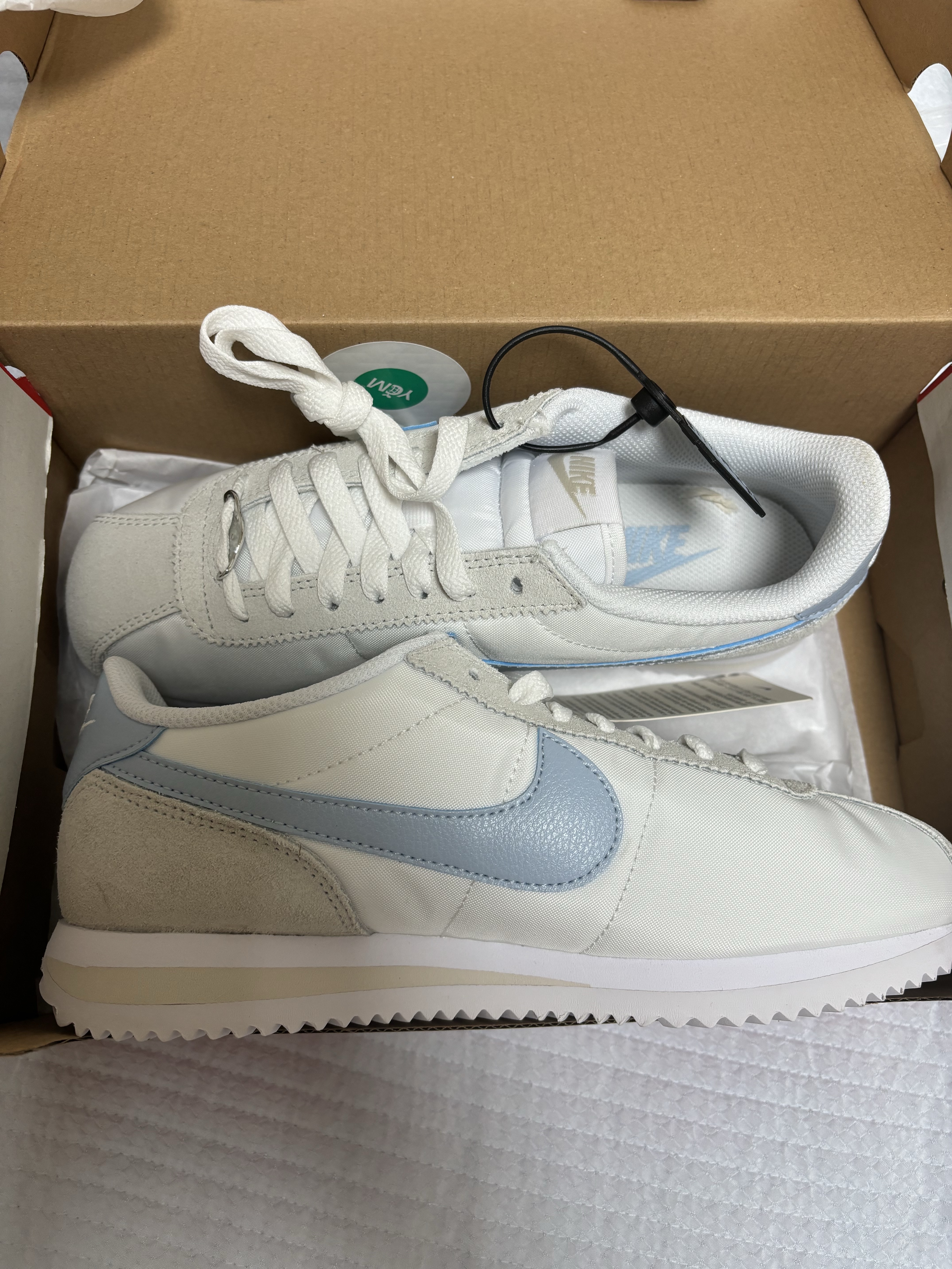 (W) Nike Cortez Light Armory Blue 착용 스타일 - 1