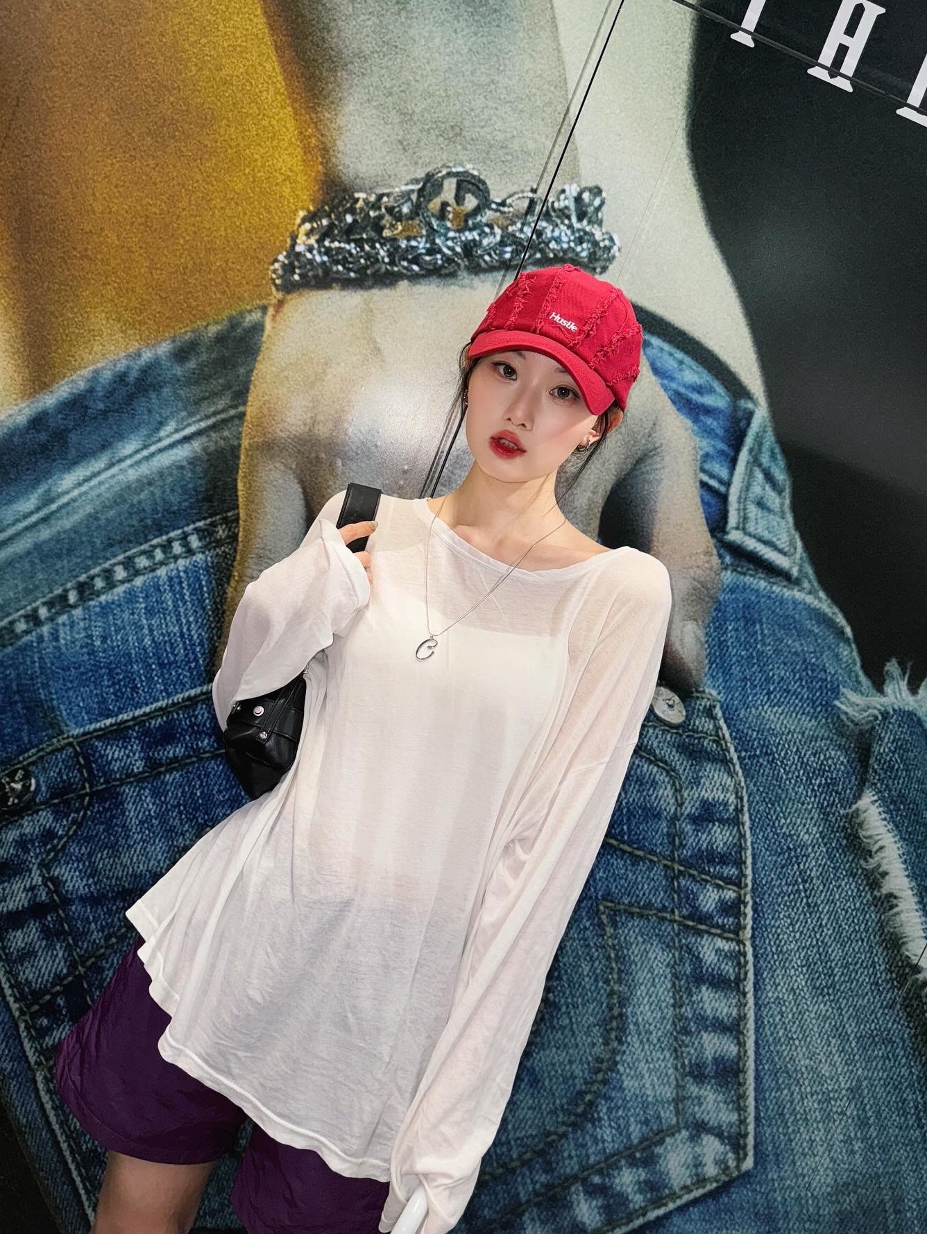 True Religion Injury Cap Red, True Religion Injury Cap Black 착용 스타일