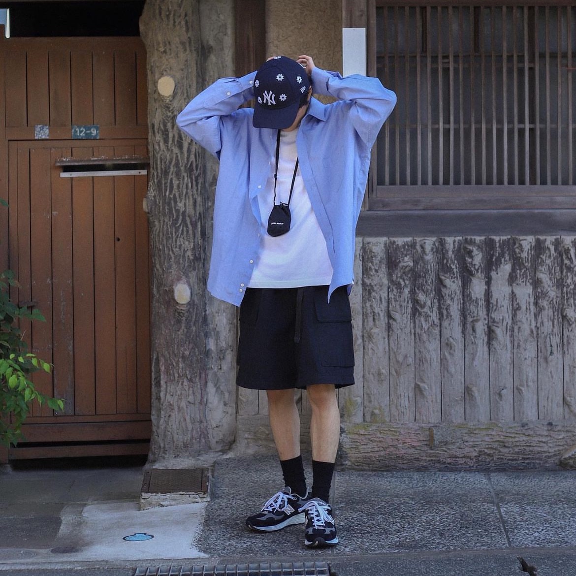 NICK GEAR 3D Flower Cap Black (Black Badge), NICK GEAR 3D Flower Cap Navy (Navy Badge) 착용 스타일