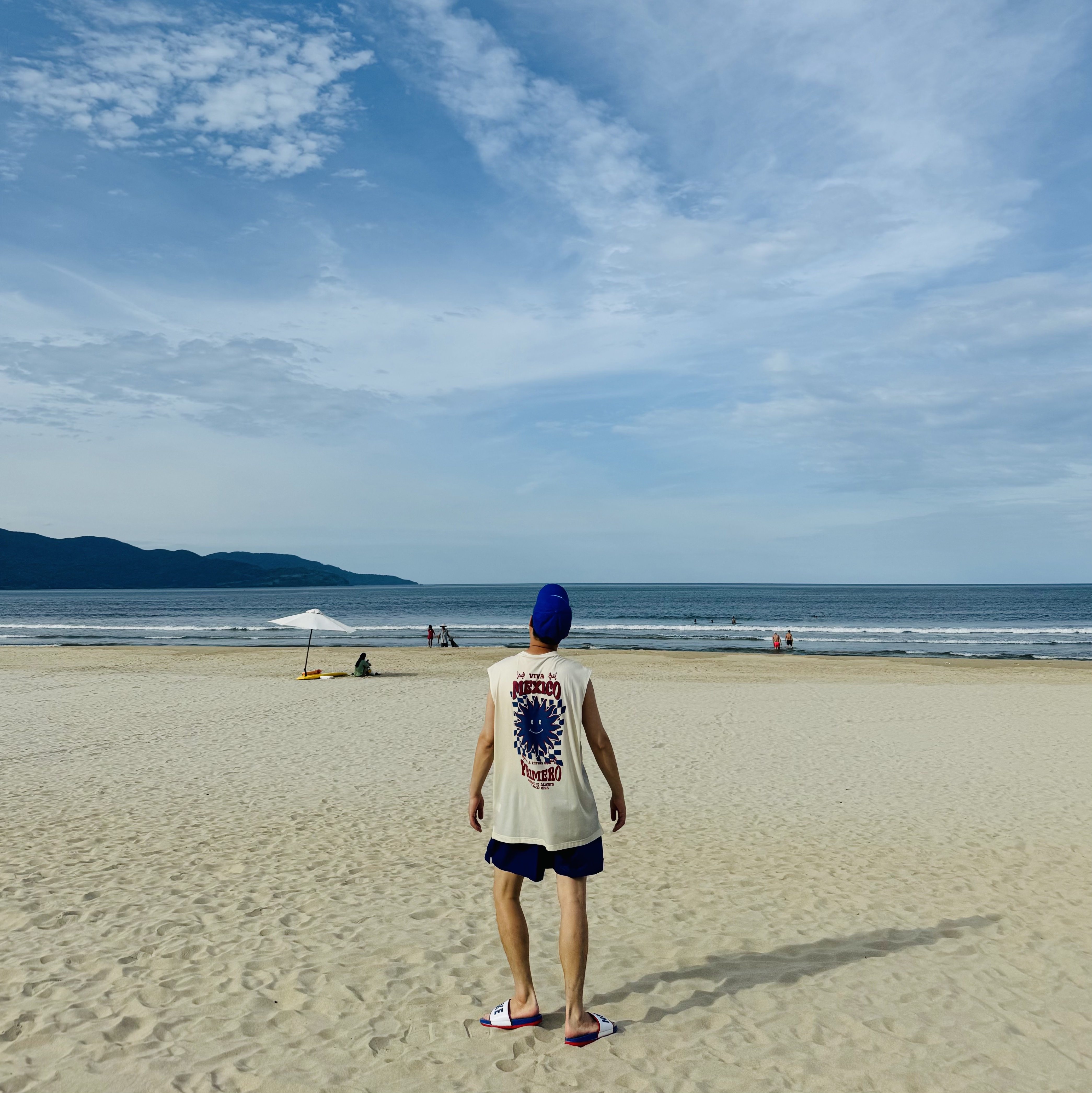 Nike Swim Essential 5 Inch Volley Shorts Game Royal, Nike Offcourt Slide White Game Royal 착용 스타일 - 5